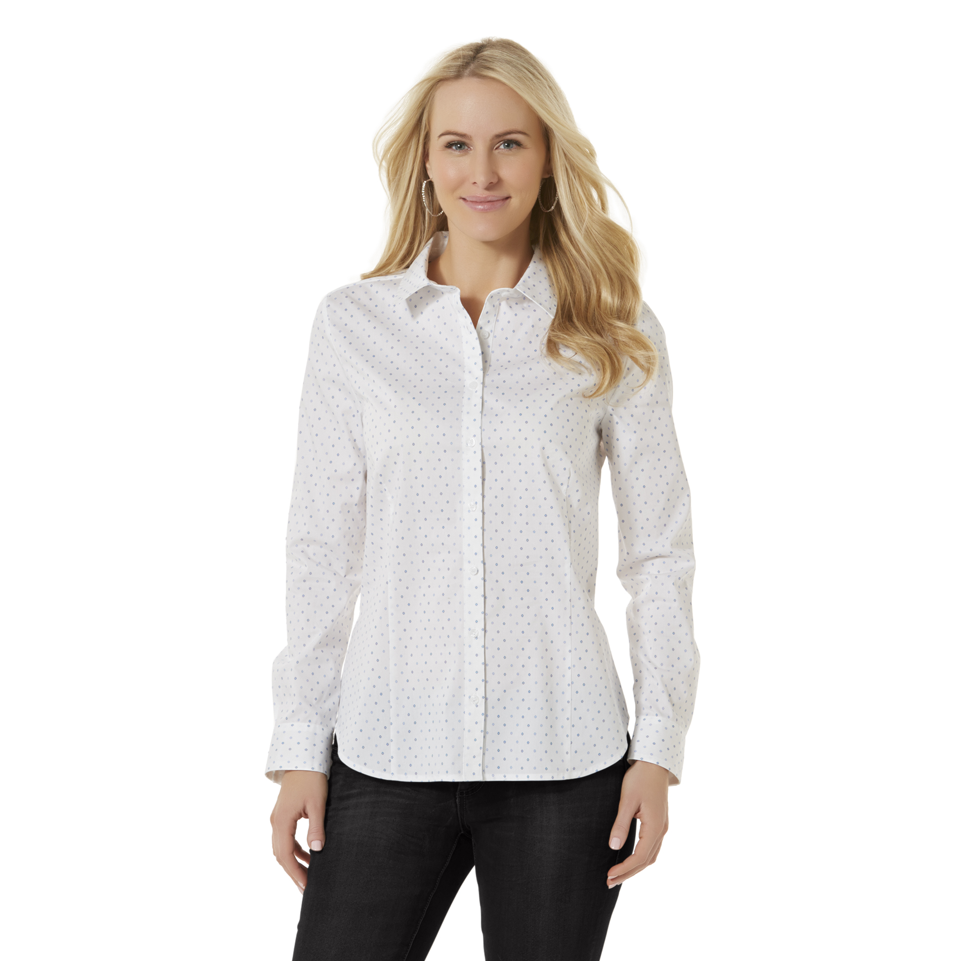Covington Women's Fitted Long-Sleeve Shirt - Geometric