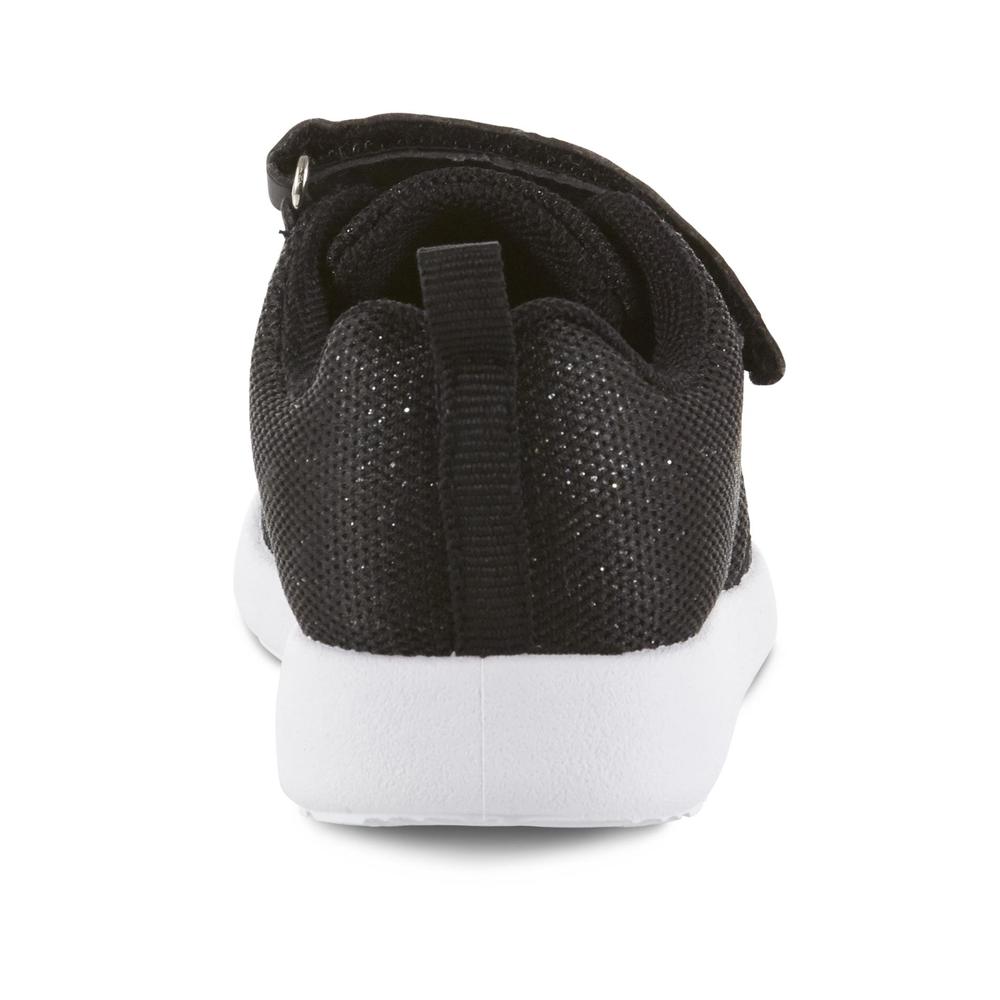 Athletech Toddler Girls' Sparkle Sneaker - Black