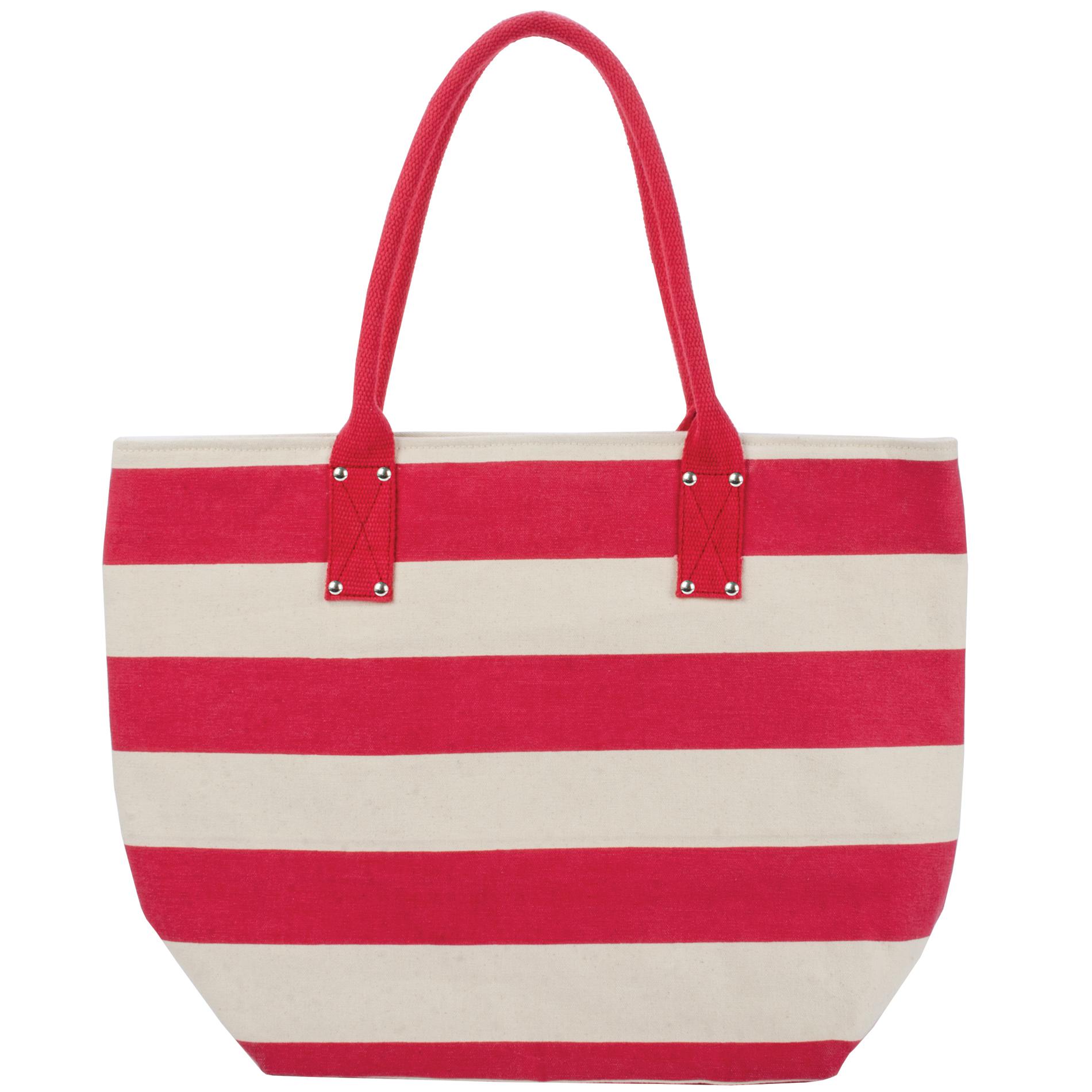 Women's For The Love Of Canvas Tote Bag - Striped
