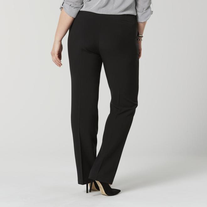 Simply Emma Women's Plus Bootcut Dress Pants