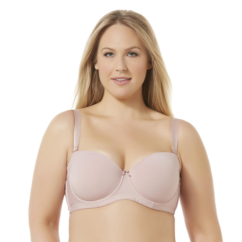 Simply Emma Women's Plus 2-Pack Underwire Convertible Bras