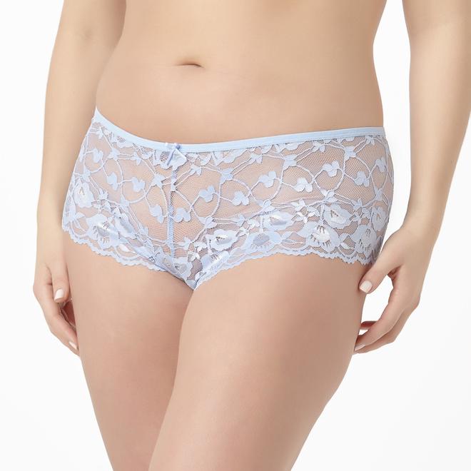 Simply Emma Women's Plus 3Pack Lace Boy Short Panties