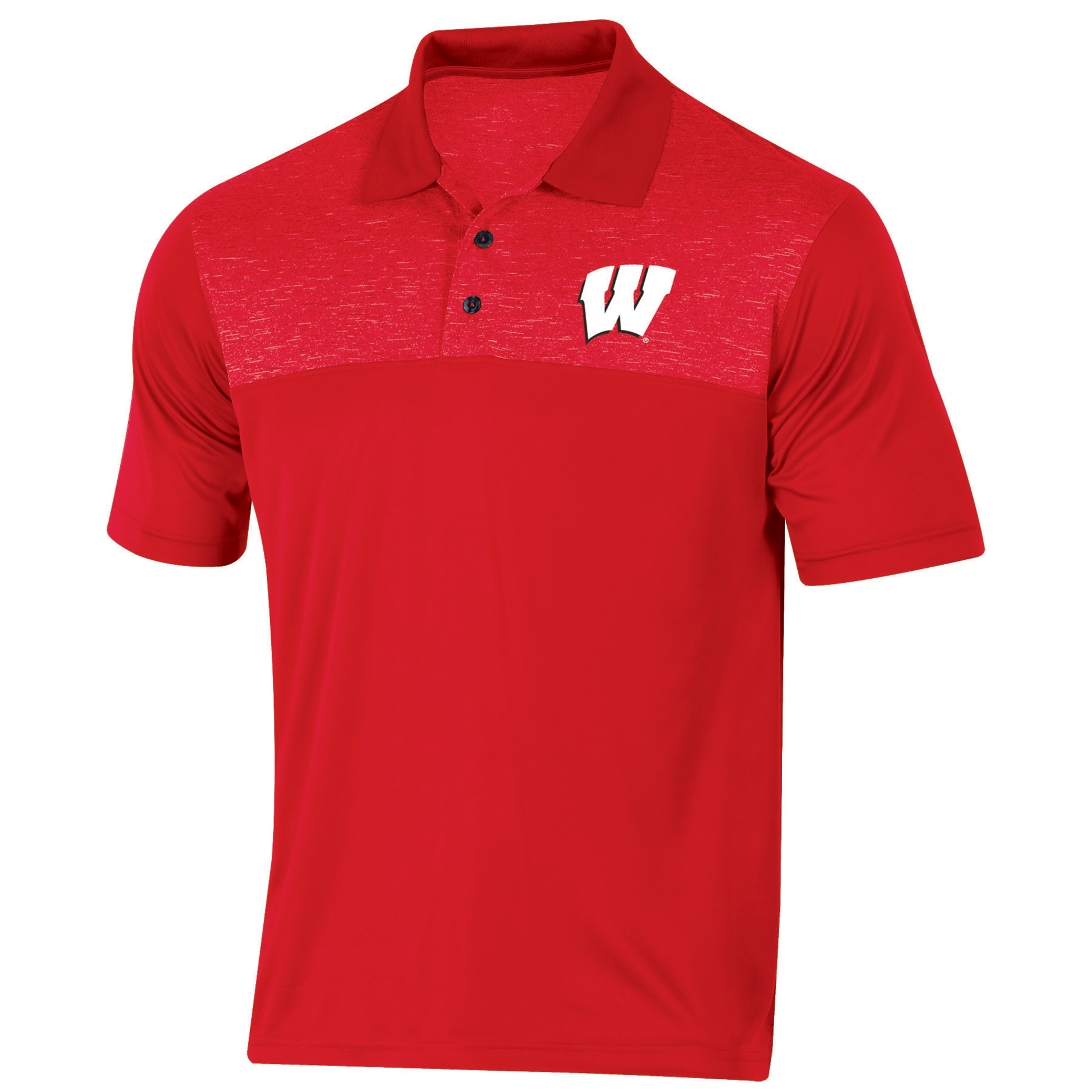 NCAA Men&#8217;s Wisconsin Badgers Colorblock Polo T-Shirt