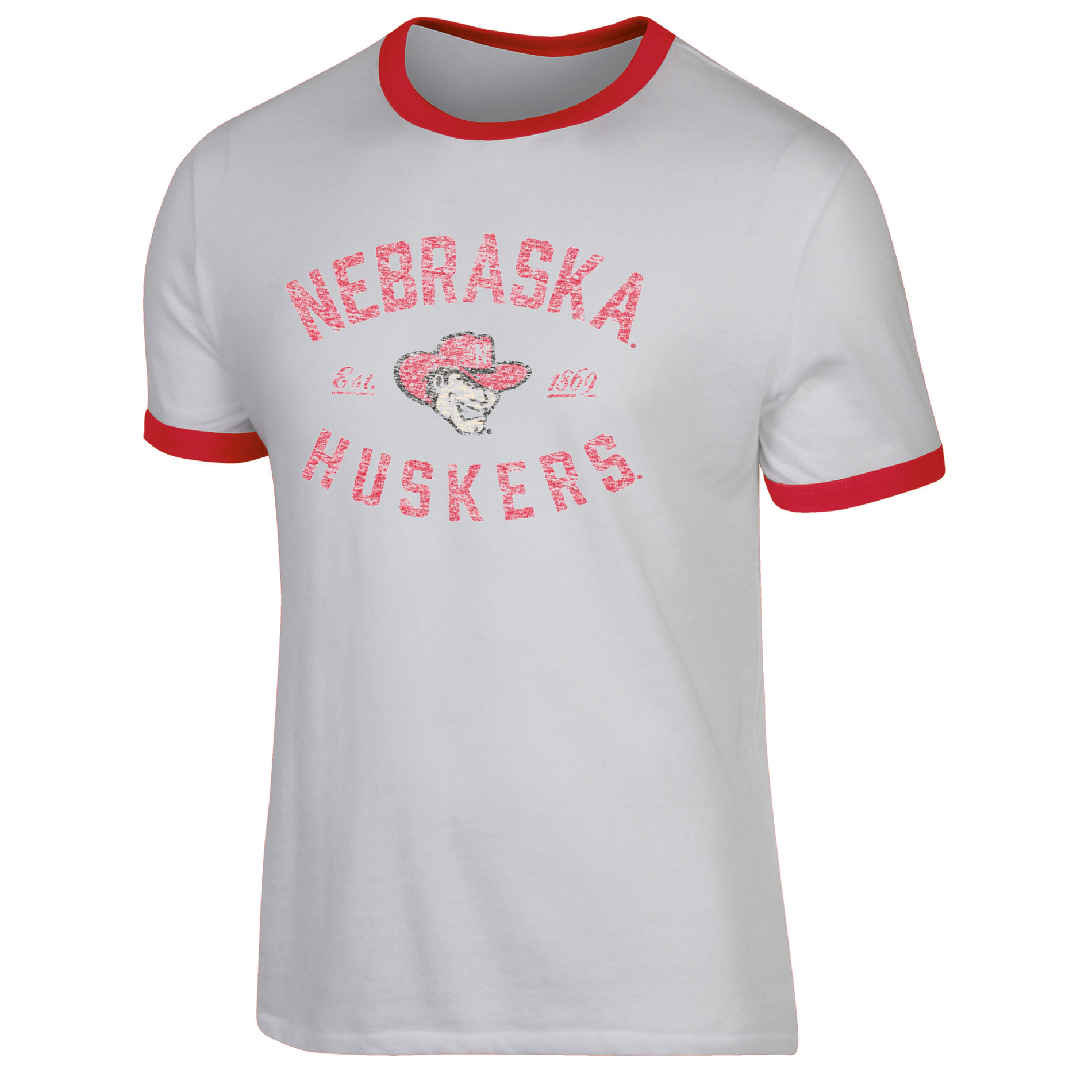 NCAA Men&#8217;s Nebraska Huskers Classic Fit Ringer T-Shirt