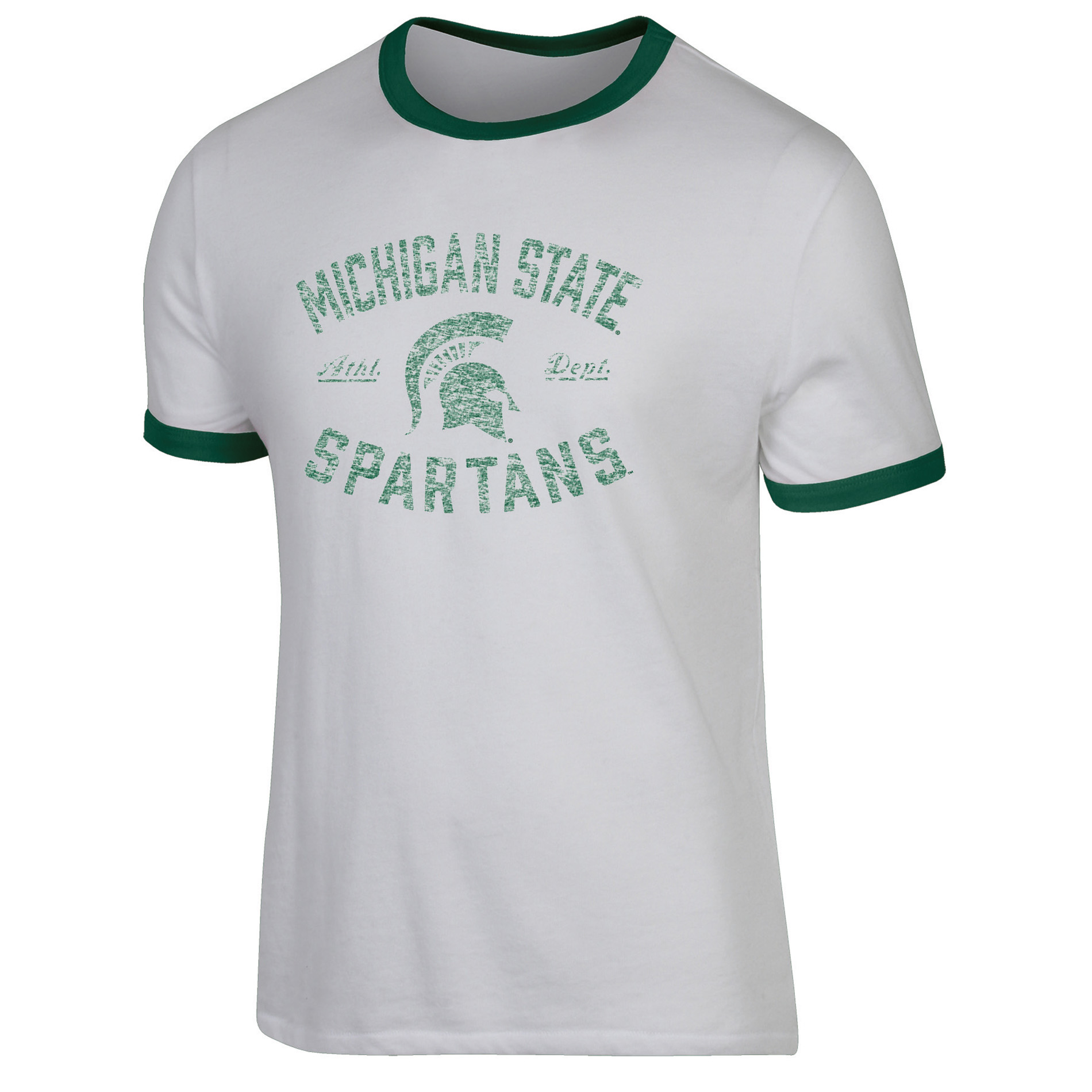 NCAA Men’s Michigan State Spartans Classic Fit Ringer T-Shirt, Size: Medium NCAA Men’s Michigan State Spartans Classic Fit Ringer T-Shirt, Size: Medium