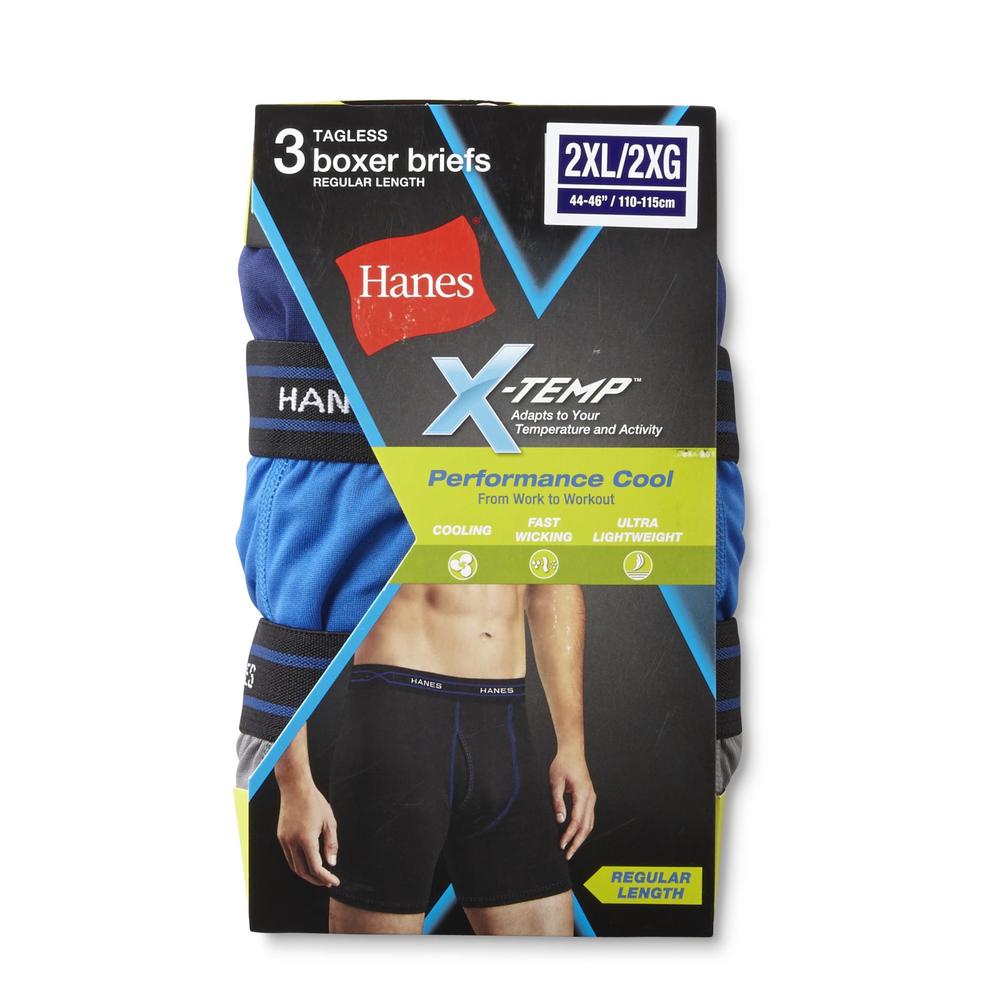 Hanes Men's 4-Pairs X-Temp Long Leg Boxer Briefs - Assorted Colors