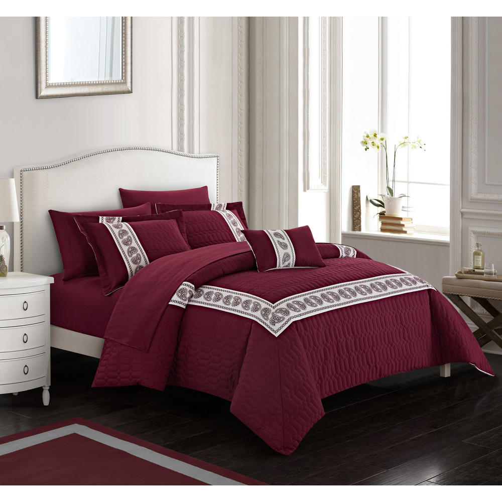 Chic Home Mason 6 or 8 Piece Bed in a Bag Comforter Set