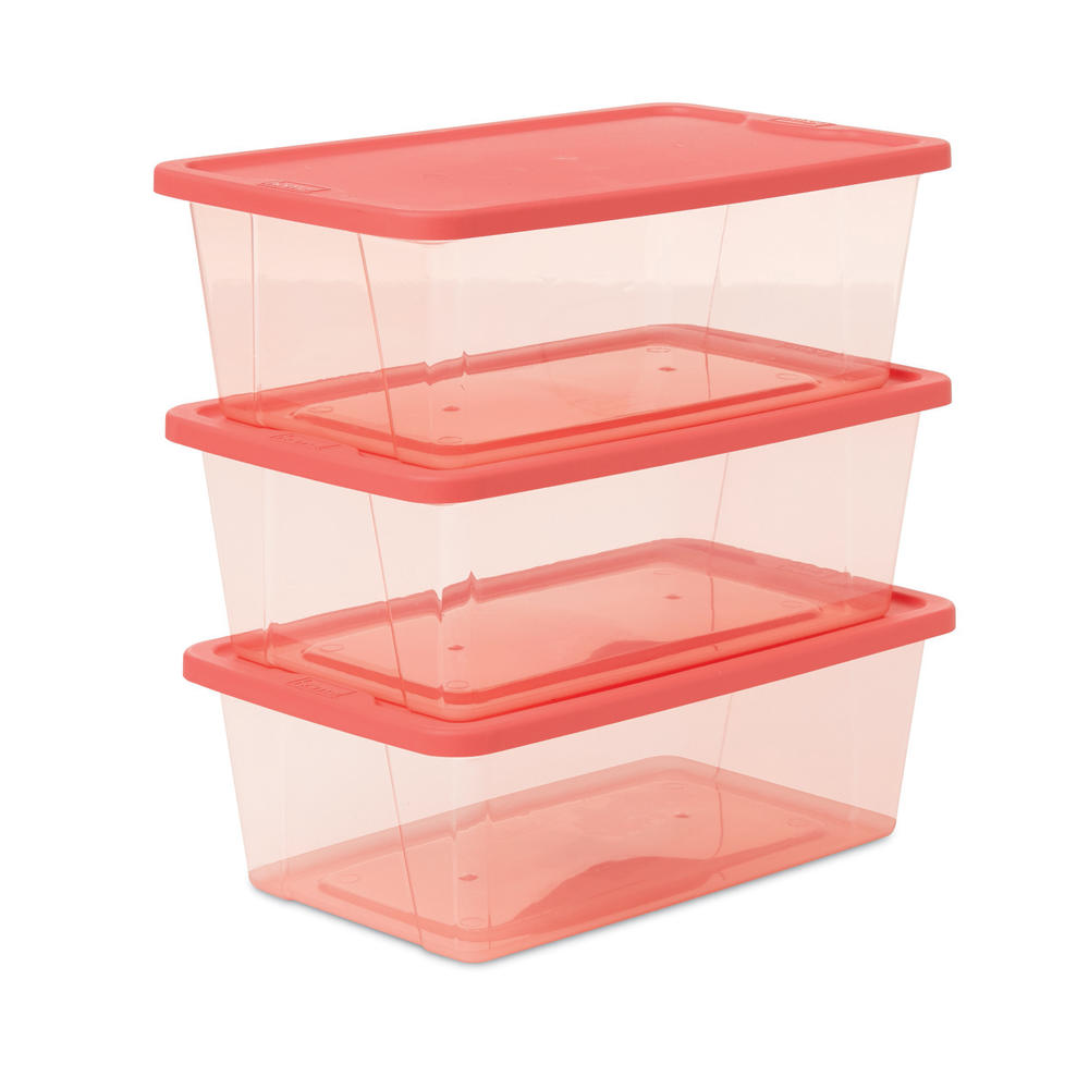 Homz Products Snaplock&#174; 6-Quart Clear Storage Container Set