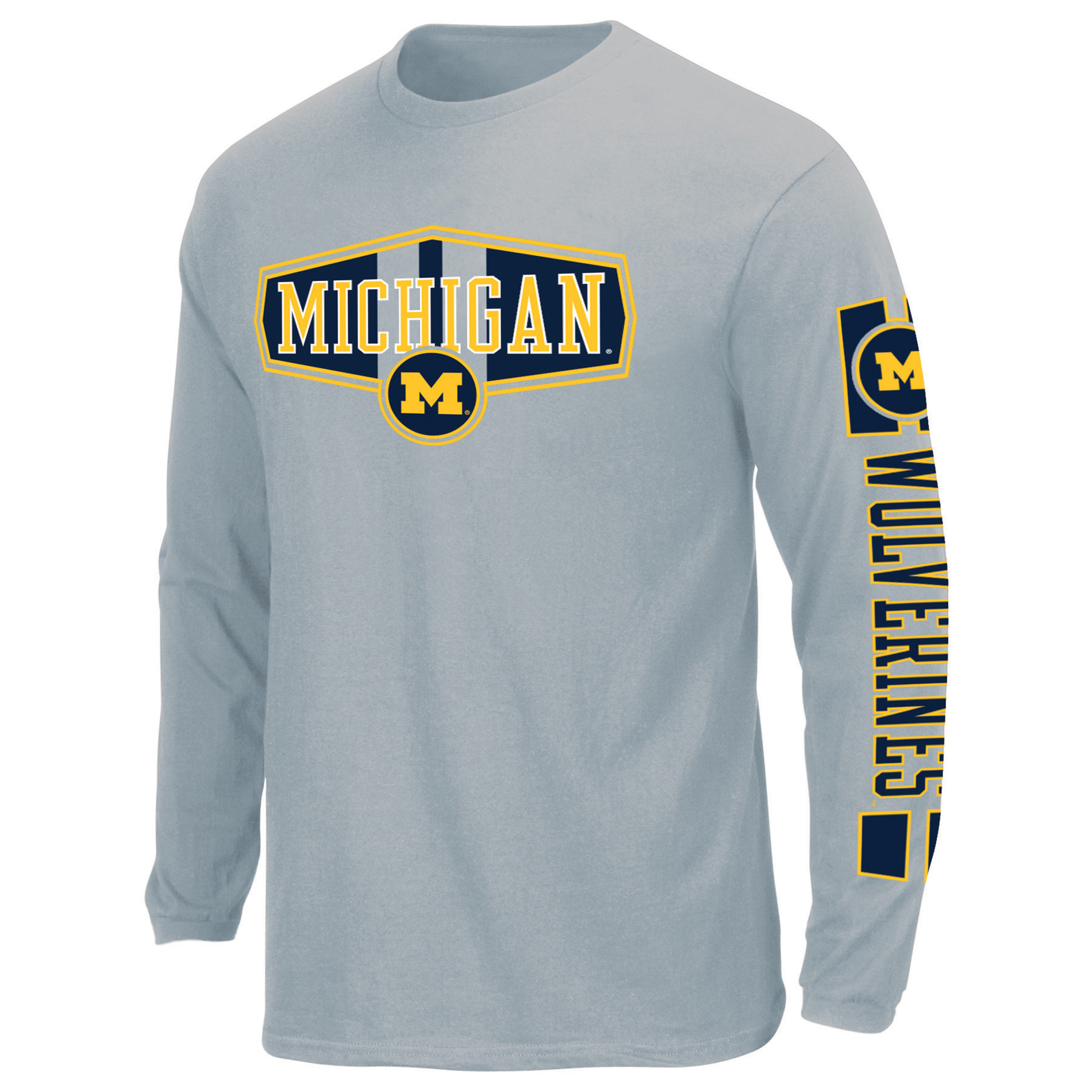 NCAA Men’s Michigan Wolverines Long-Sleeve Graphic T-Shirt