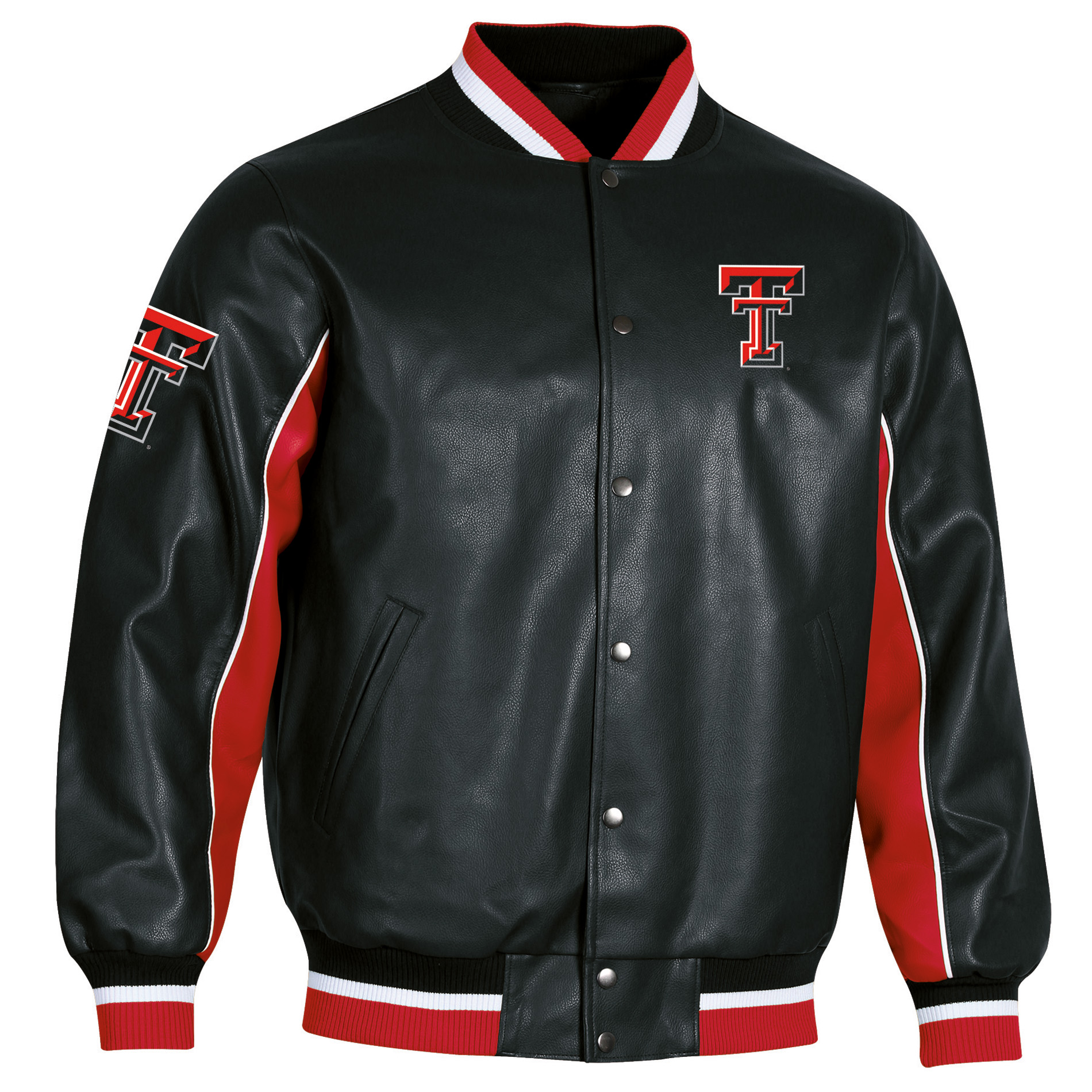 long red pleather jacket