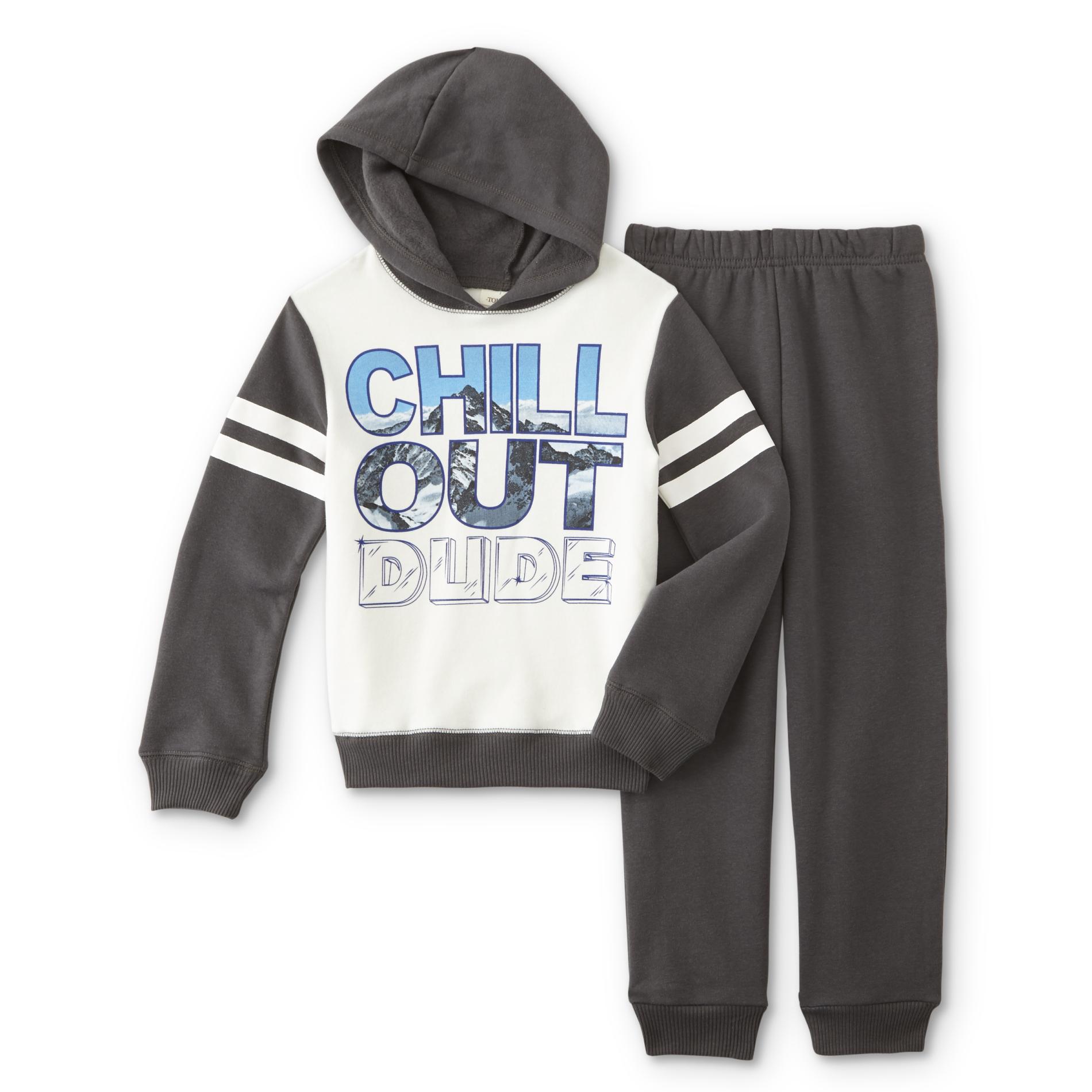 Toughskins Infant & Toddler Boys' Fleece Hoodie & Jogger Pants - Chill Out