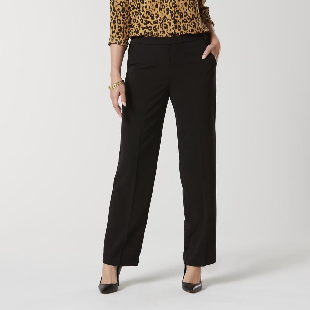 Basic Editions Women's Tummy Control Dress Pants