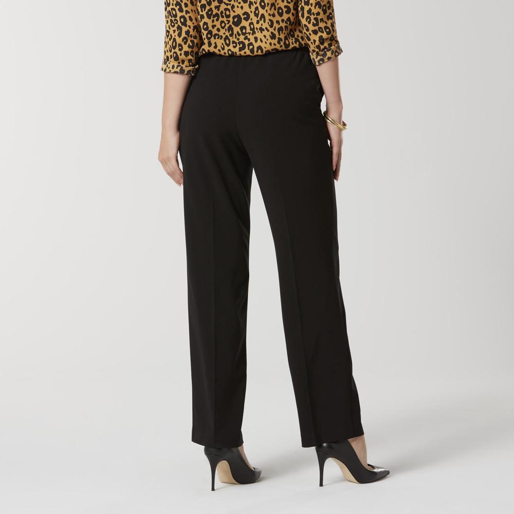 Basic Editions Women's Tummy Control Dress Pants