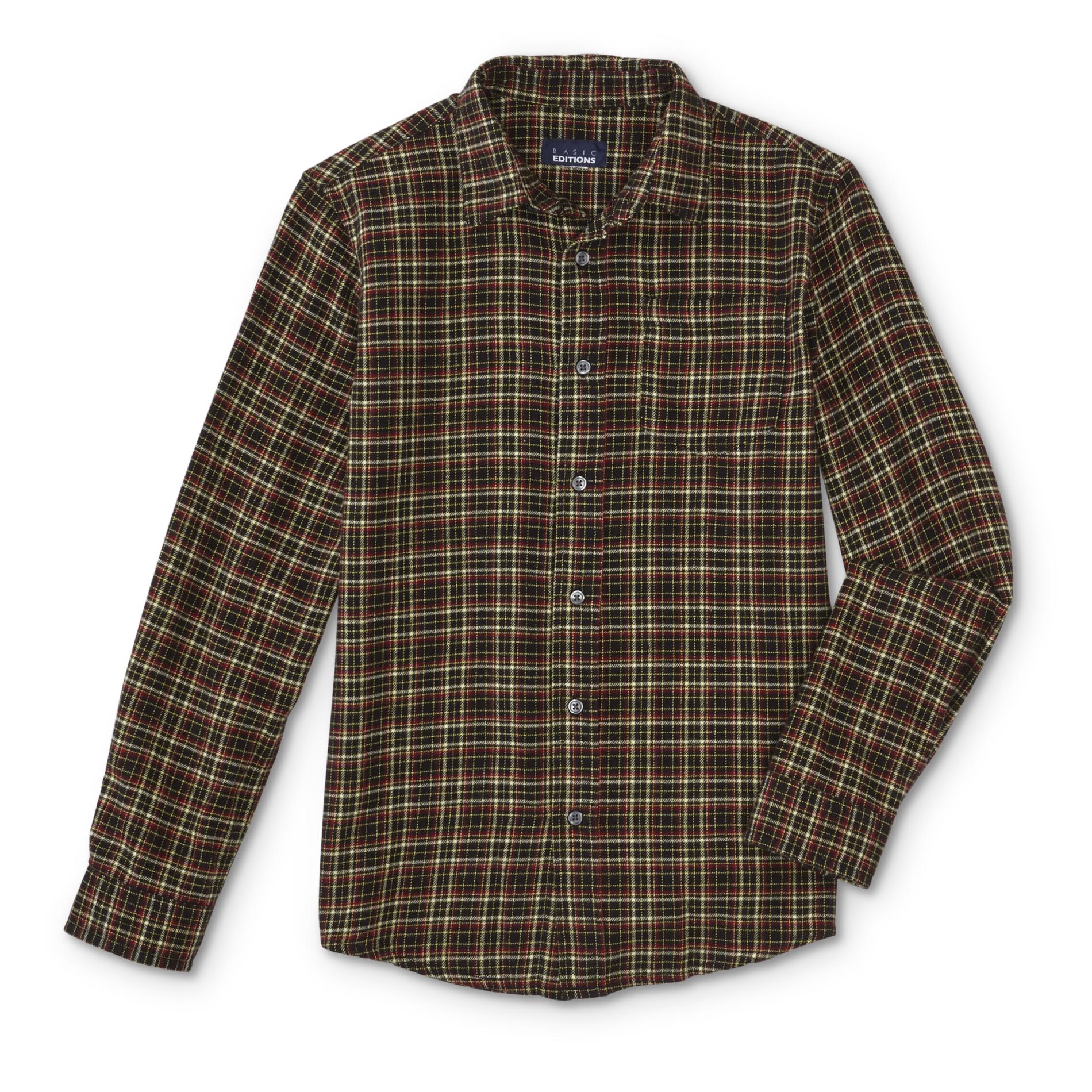 Basic Editions Boys' Flannel Shirt - Plaid