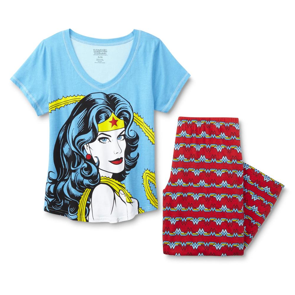 DC Comics Wonder Woman Women's Pajama Top & Capri Pants