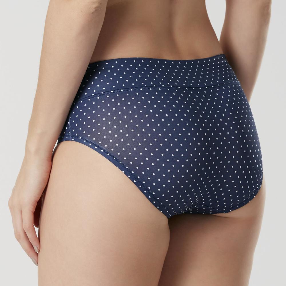 Jaclyn Smith Women's 2-Pack Microfiber Bikini Panties - Dots
