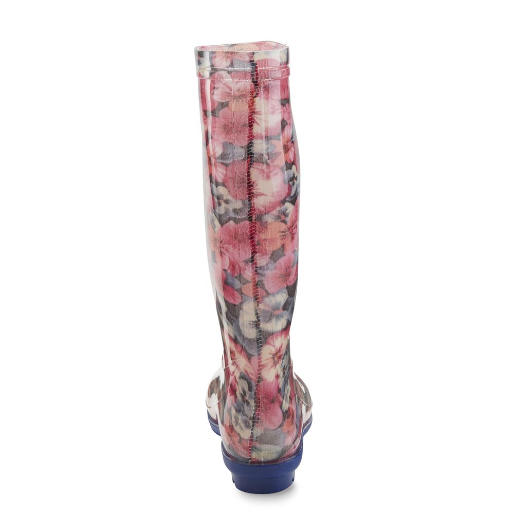 Personal Identity Women's Belle Pink/Floral Rain Boot