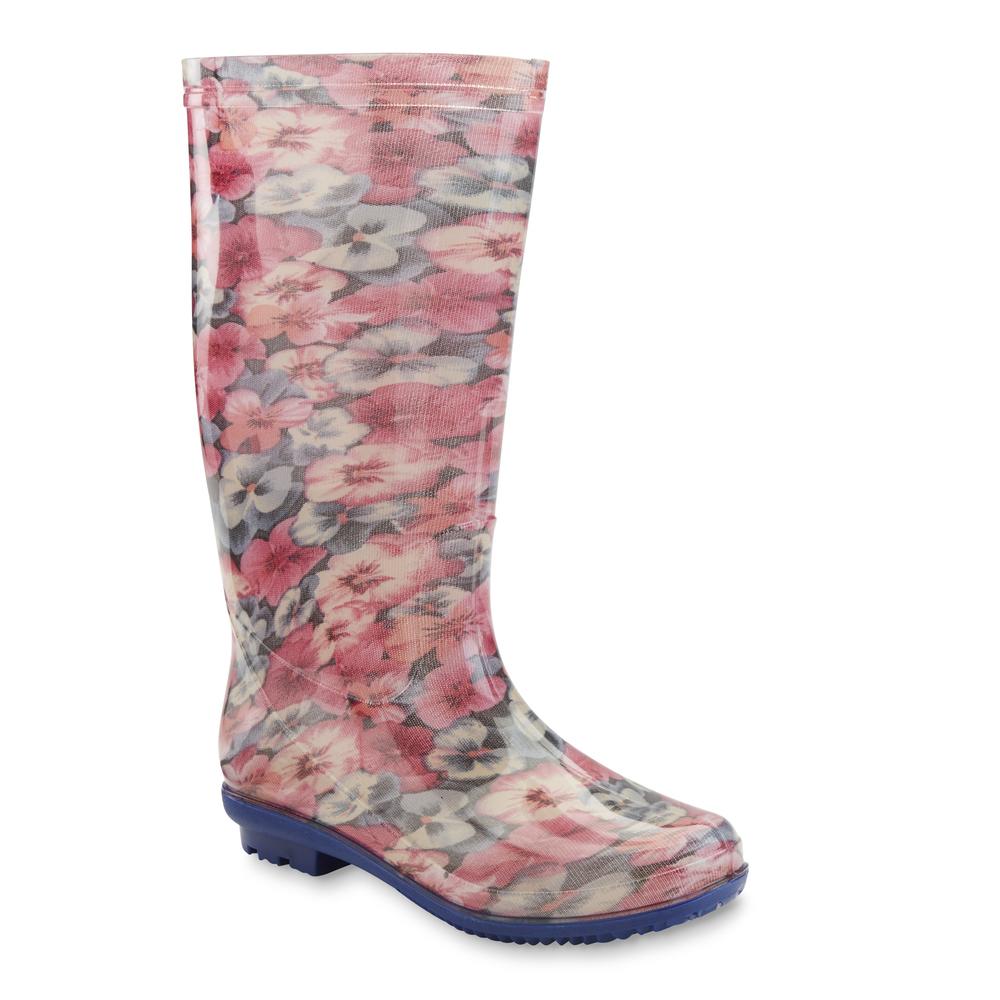Personal Identity Women's Belle Pink/Floral Rain Boot