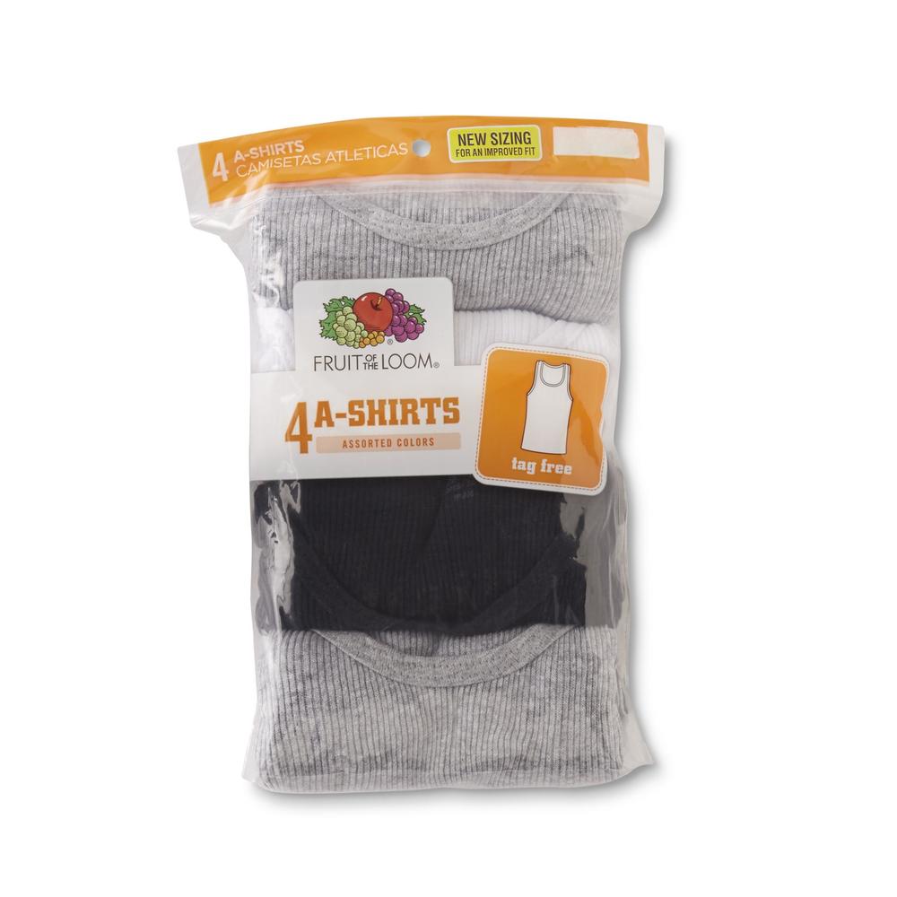 Fruit of the Loom Boy's 4-Pack A-Shirts