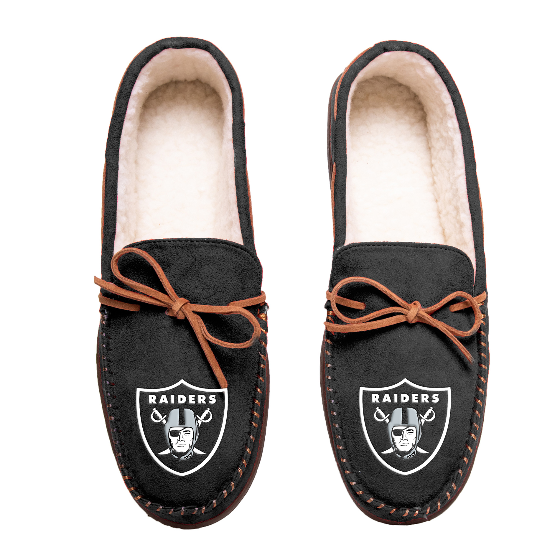 NFL Men’s Team Color Big Logo Moccasins - Oakland Raiders, Size: Large NFL Men’s Team Color Big Logo Moccasins - Oakland Raiders, Size: Large