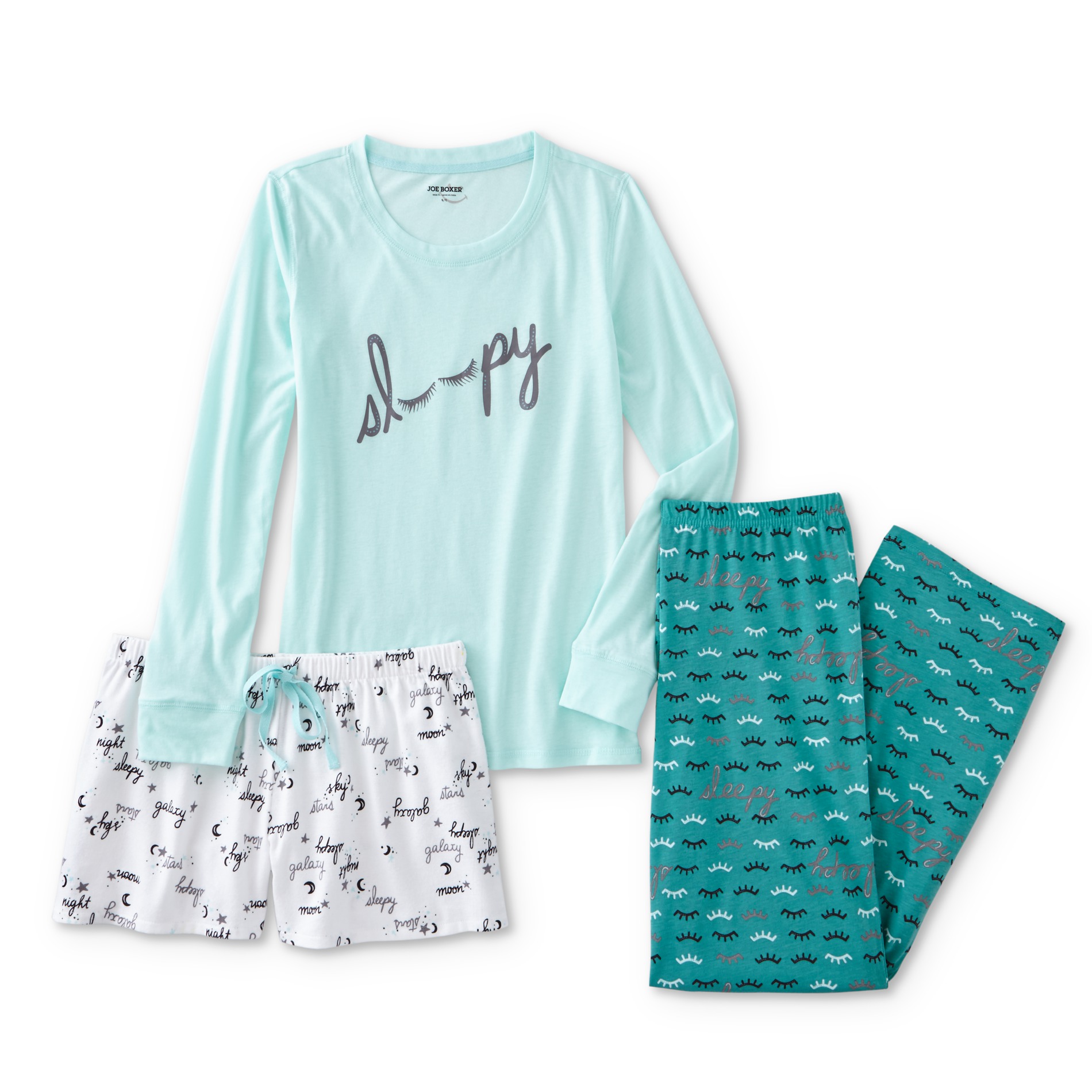 Joe Boxer Women's Plus Pajama Shirt, Pants & Shorts Sleepy Shop