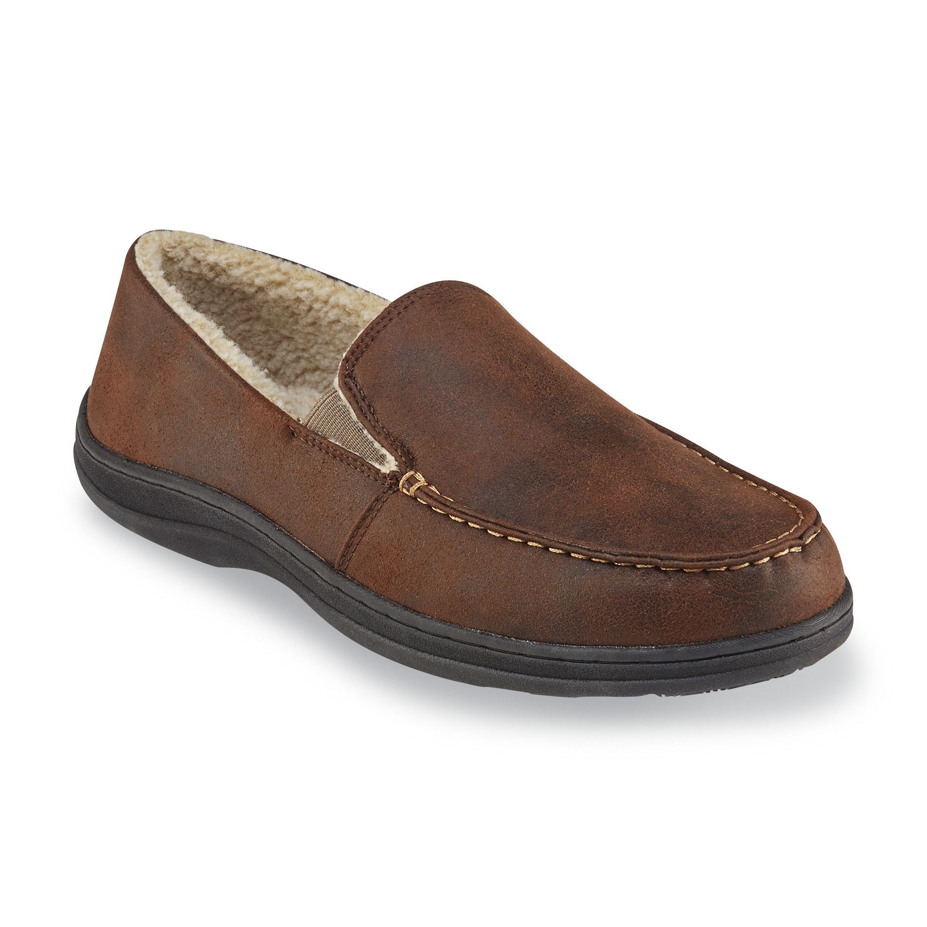 craftsman men's tan suede moccasin slipper