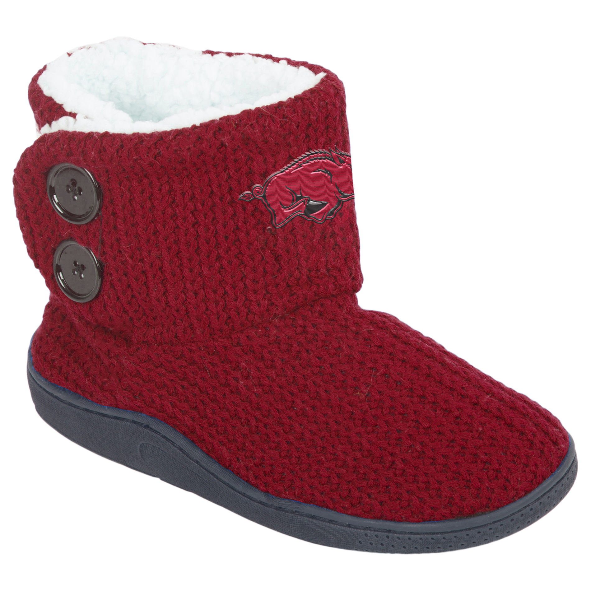 NCAA Women&#8217;s 2-Button Knit Boots - Arkansas Razorbacks