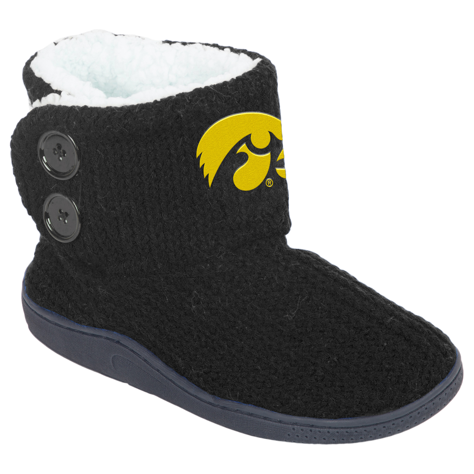 NCAA Women&#8217;s 2-Button Knit Boots - Iowa Hawkeyes