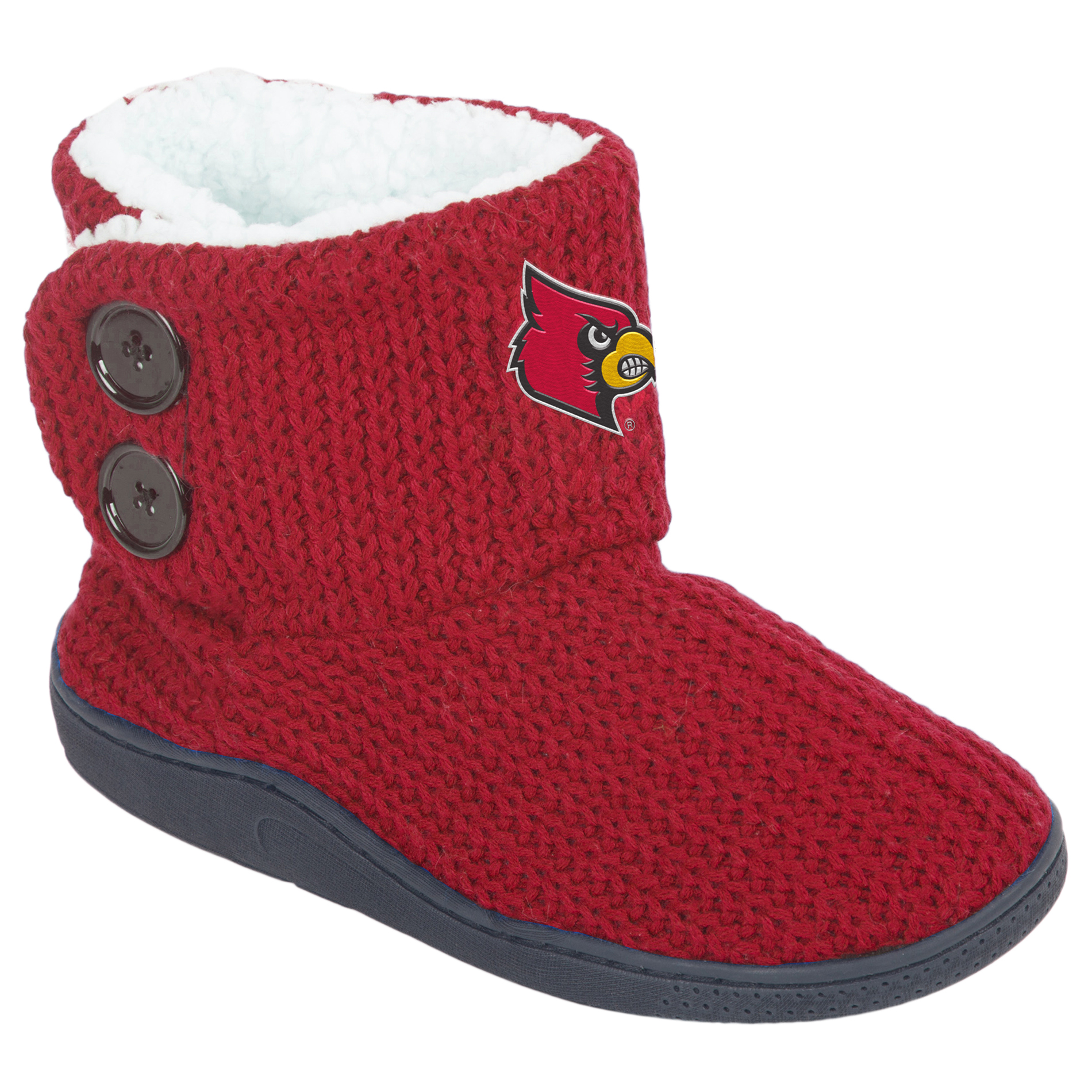 NCAA Women&#8217;s 2-Button Knit Boots - Louisville Cardinals