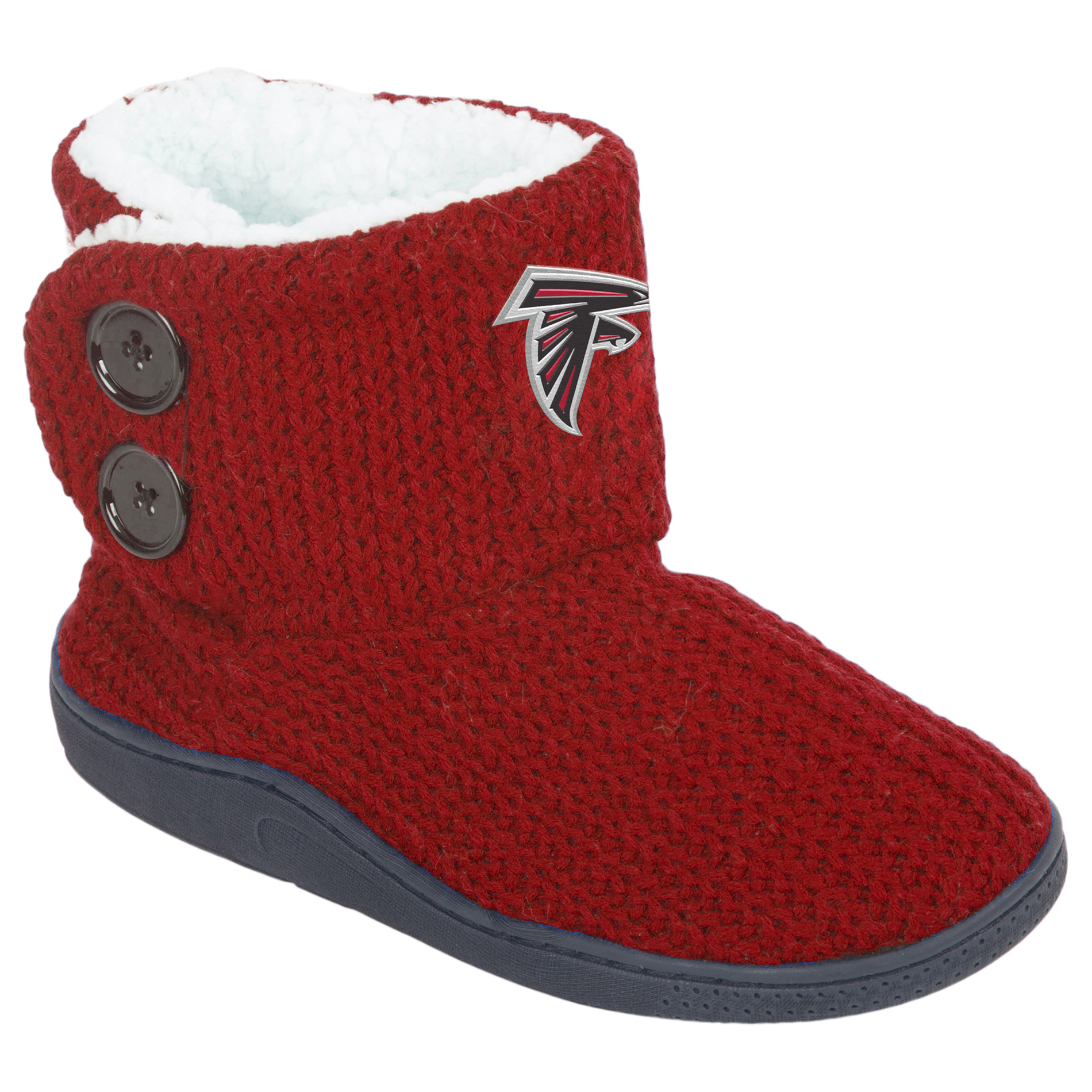 NFL Women’s 2-Button Knit Slipper Boots - Atlanta Falcons, Size: Large NFL Women’s 2-Button Knit Slipper Boots - Atlanta Falcons, Size: Large