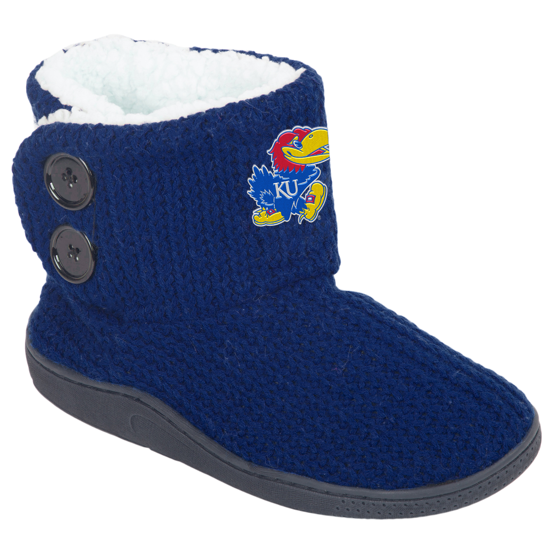 NCAA Women&#8217;s 2-Button Knit Boots - Kansas Jayhawks