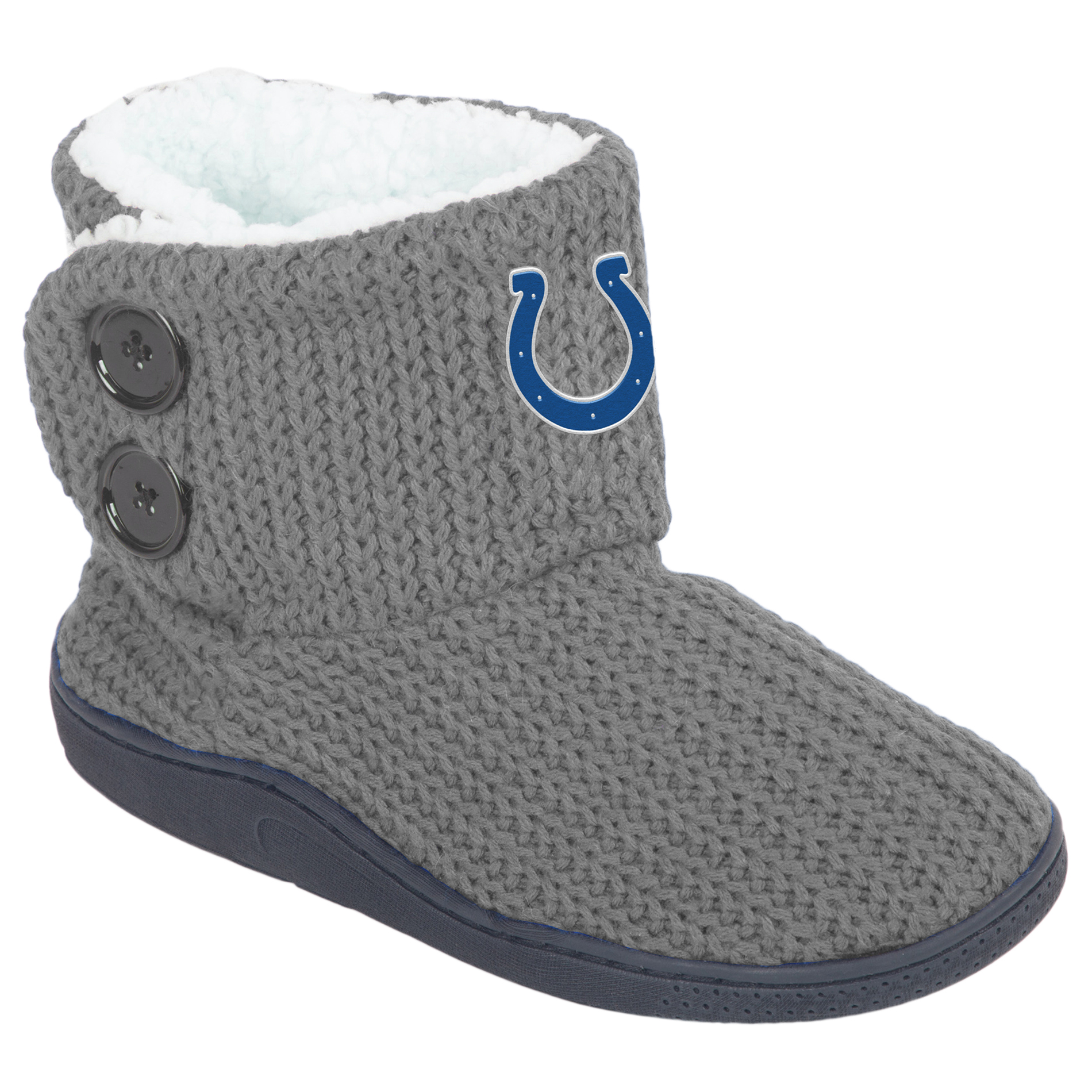 NFL Women’s 2-Button Knit Slipper Boots - Indianapolis Colts, Size: Large NFL Women’s 2-Button Knit Slipper Boots - Indianapolis Colts, Size: Large