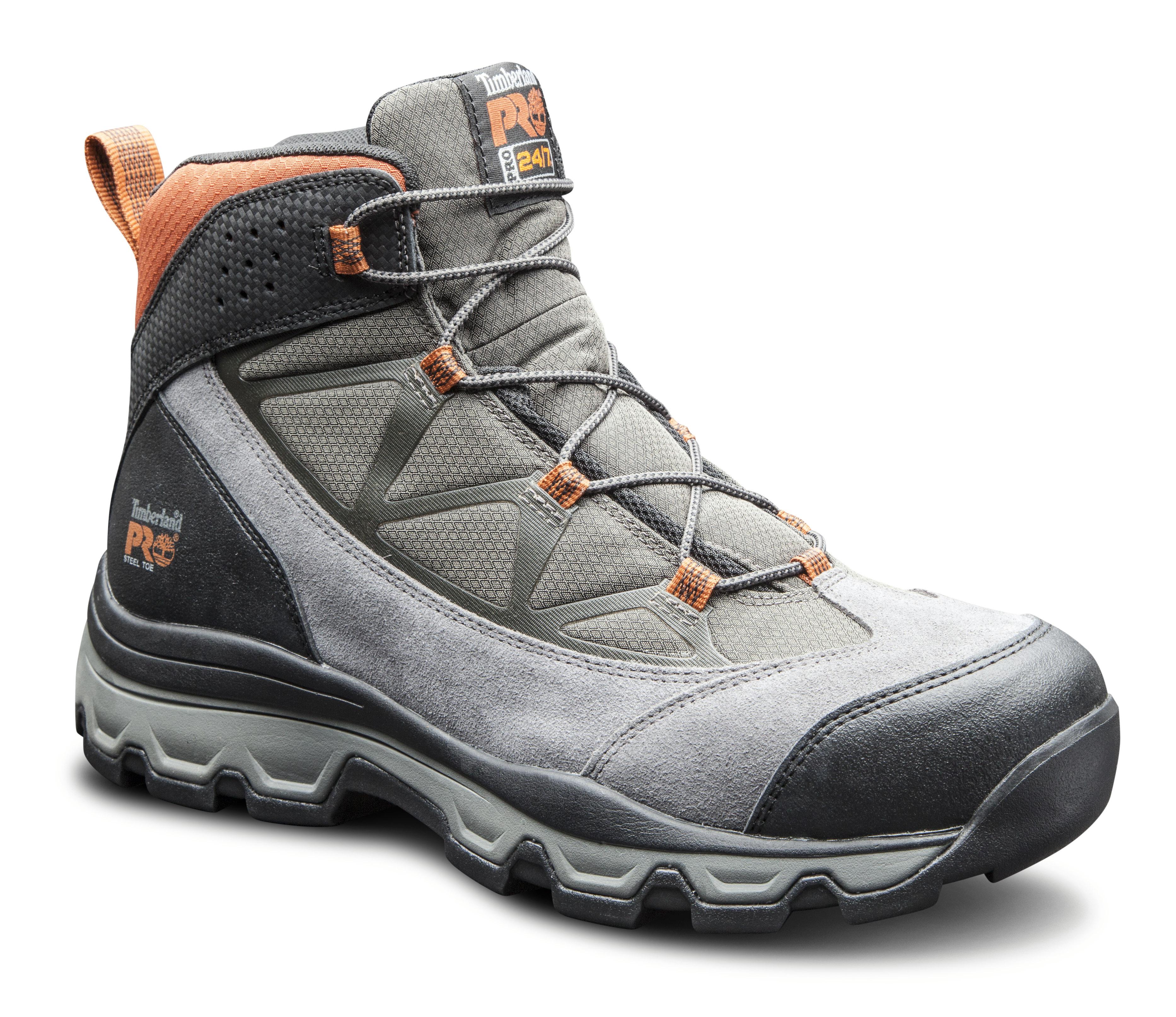 Timberland PRO Men's Rockscape Gray/Orange Steel Toe Work Boot - Wide Width Available