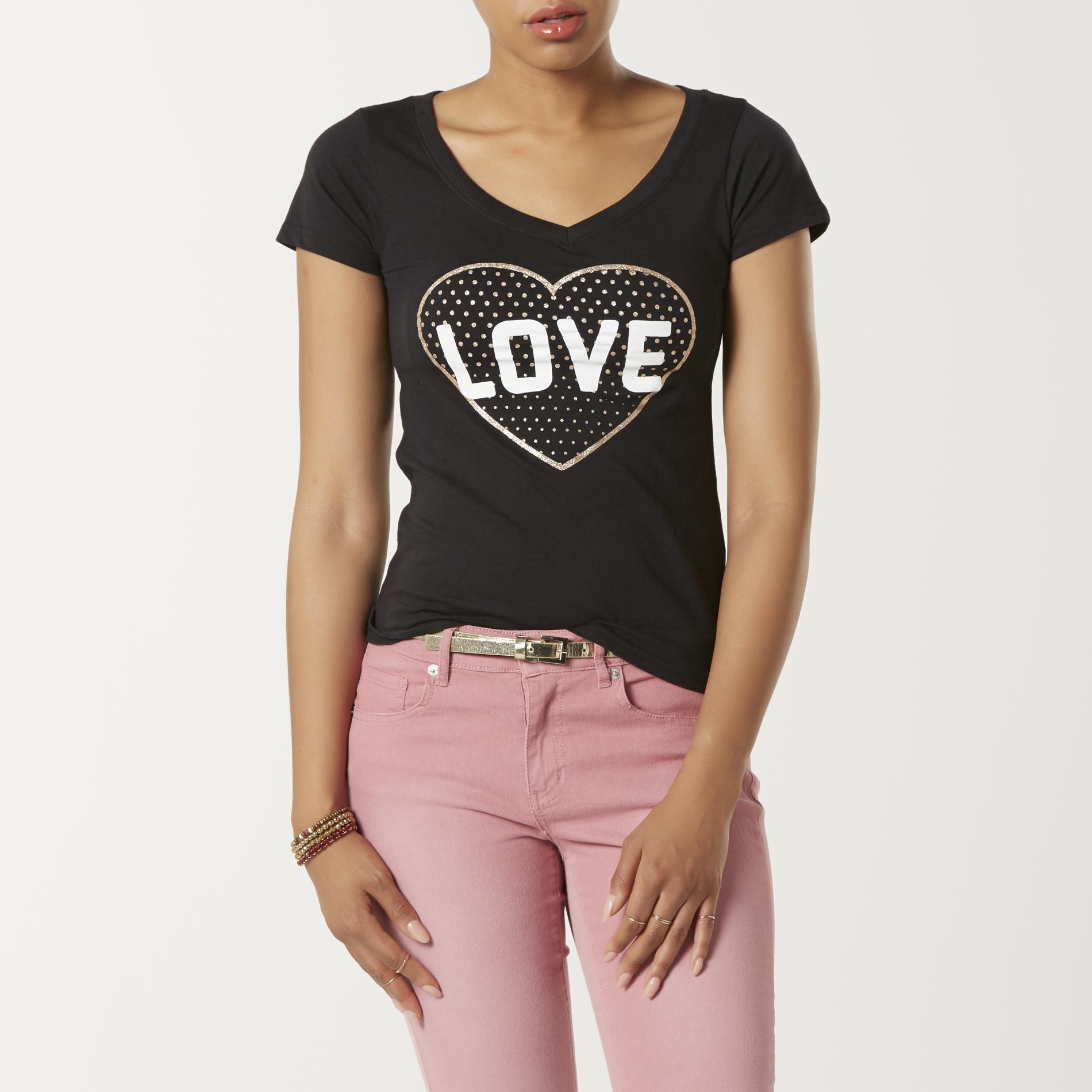 Joe Boxer Juniors' Graphic T-Shirt - Love More, Size: Small, Black Joe Boxer Juniors' Graphic T-Shirt - Love More, Size: Small, Black