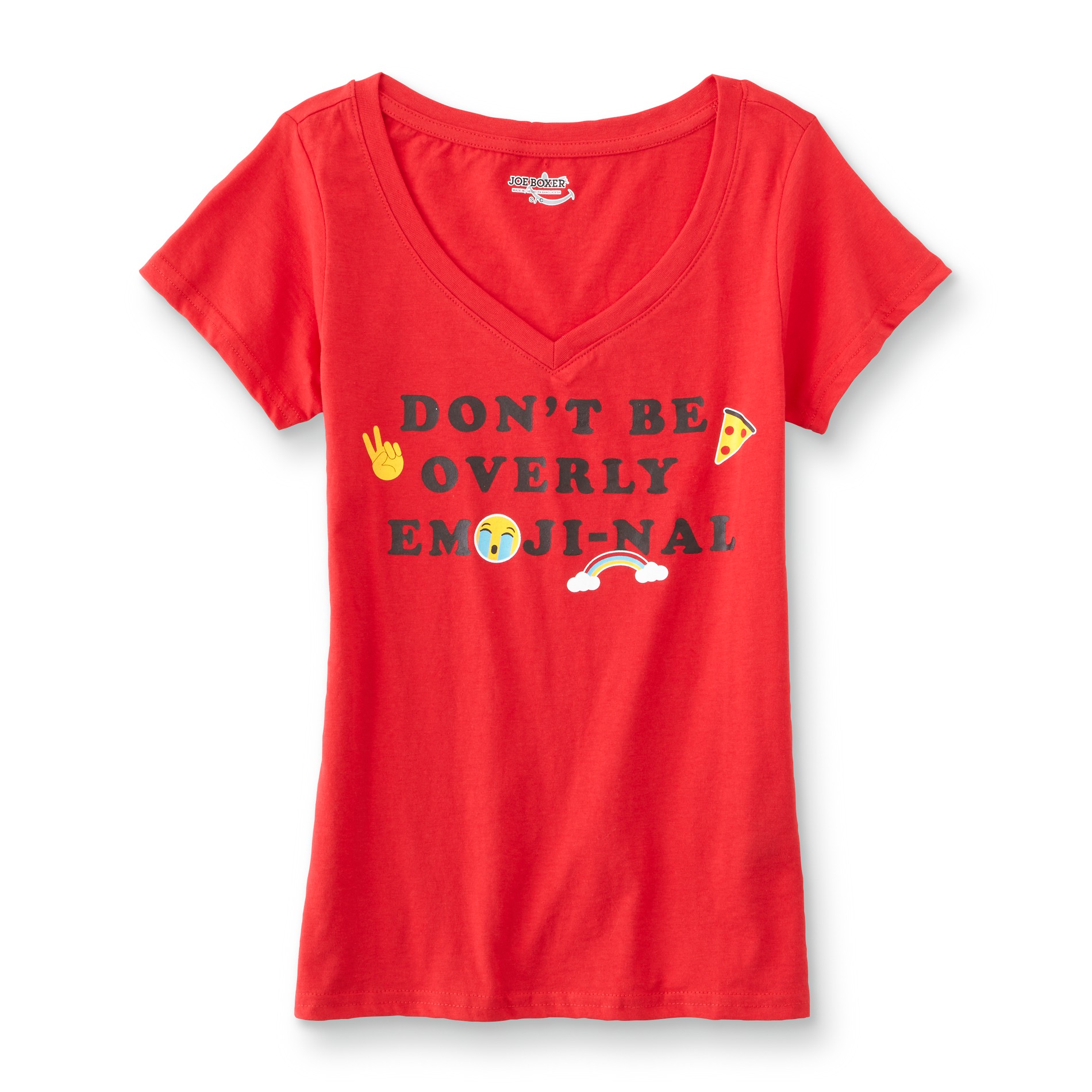 Joe Boxer Juniors' Graphic T-Shirt - Emoji-nal, Size: Small, Red Joe Boxer Juniors' Graphic T-Shirt - Emoji-nal, Size: Small, Red