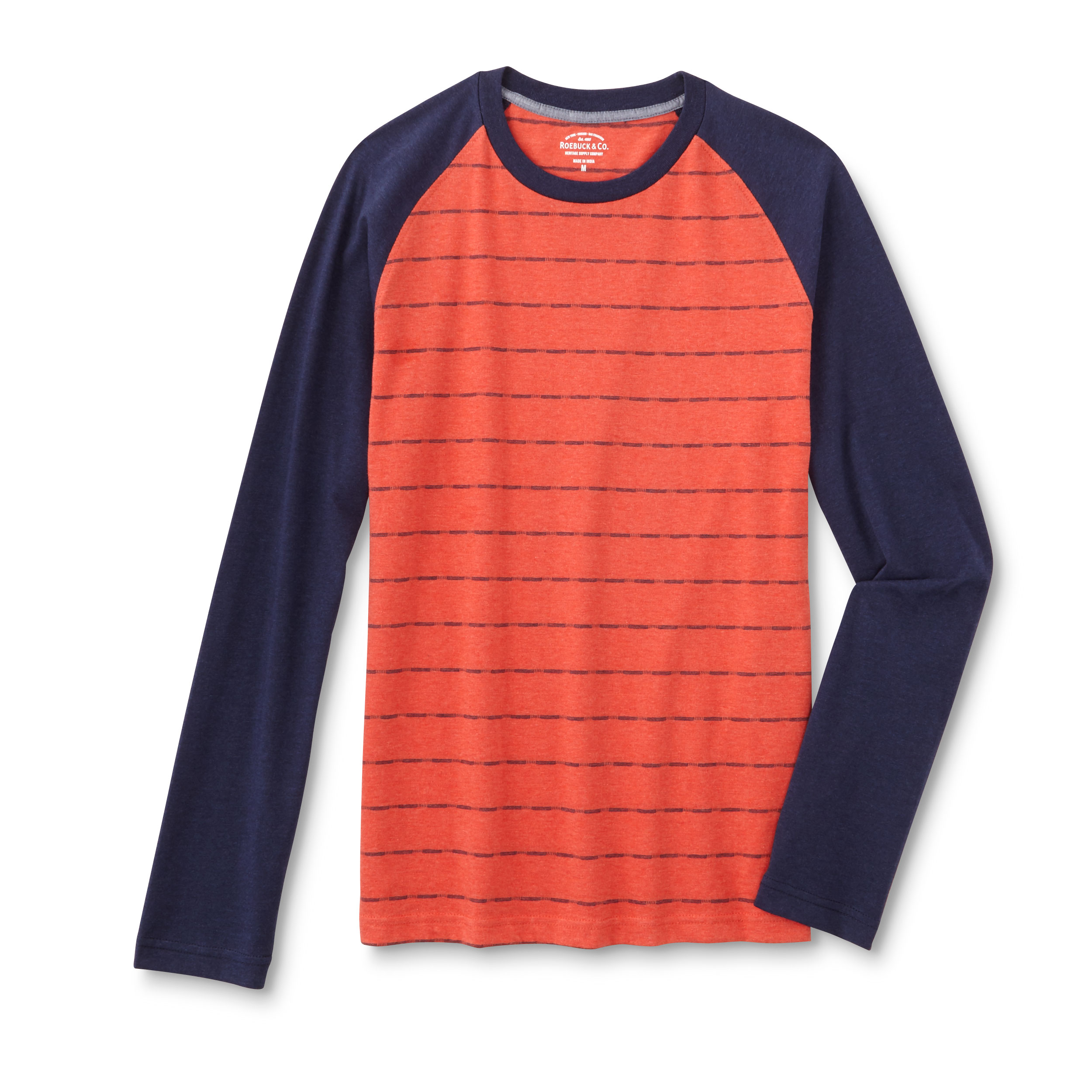 Roebuck & Co. Young Men's Raglan Sleeve T-Shirt - Striped