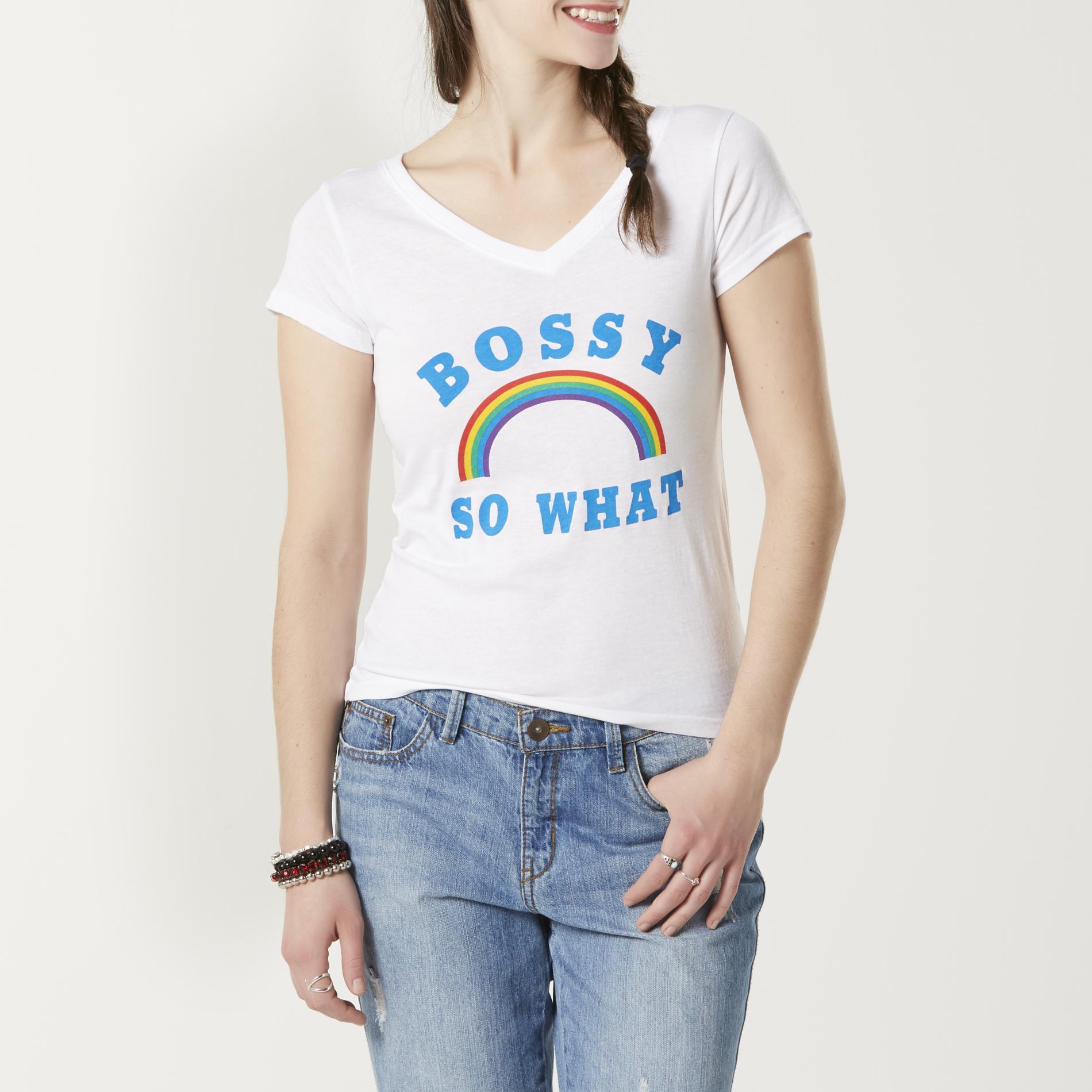 Joe Boxer Juniors' Graphic T-Shirt - Bossy, Size: Small, White Bossy Joe Boxer Juniors' Graphic T-Shirt - Bossy, Size: Small, White Bossy