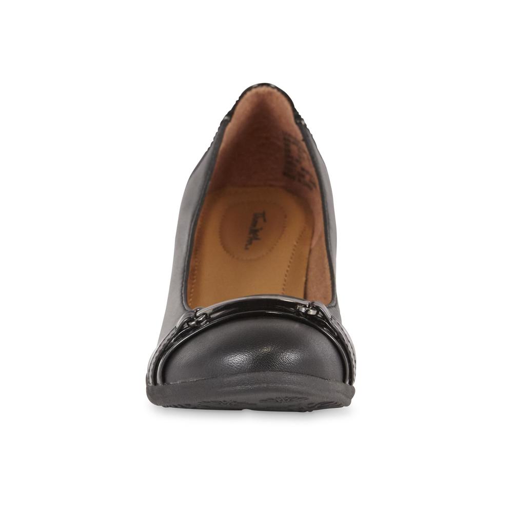 Thom McAn Women's Whitley Leather Pump - Black