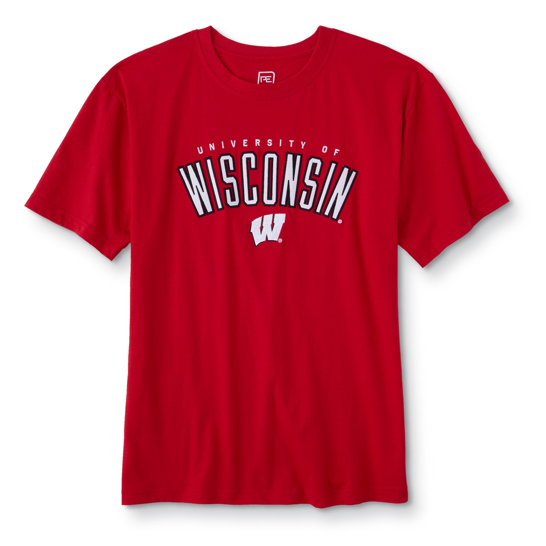 NCAA Men's Embroidered Graphic T-Shirt - University of Wisconsin
