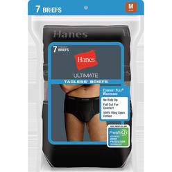 Hanes Men's Ultimate Tagless Briefs - 7 Pack - Assorted Colors
