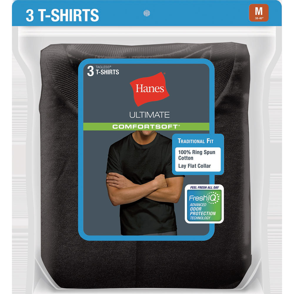 Hanes Men's Ultimate ComfortSoft T-Shirts - 3 Pack