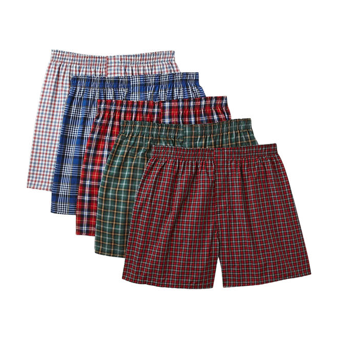 Hanes Men's Ultimate Tagless Boxer Shorts - 5 Pack - Assorted Colors