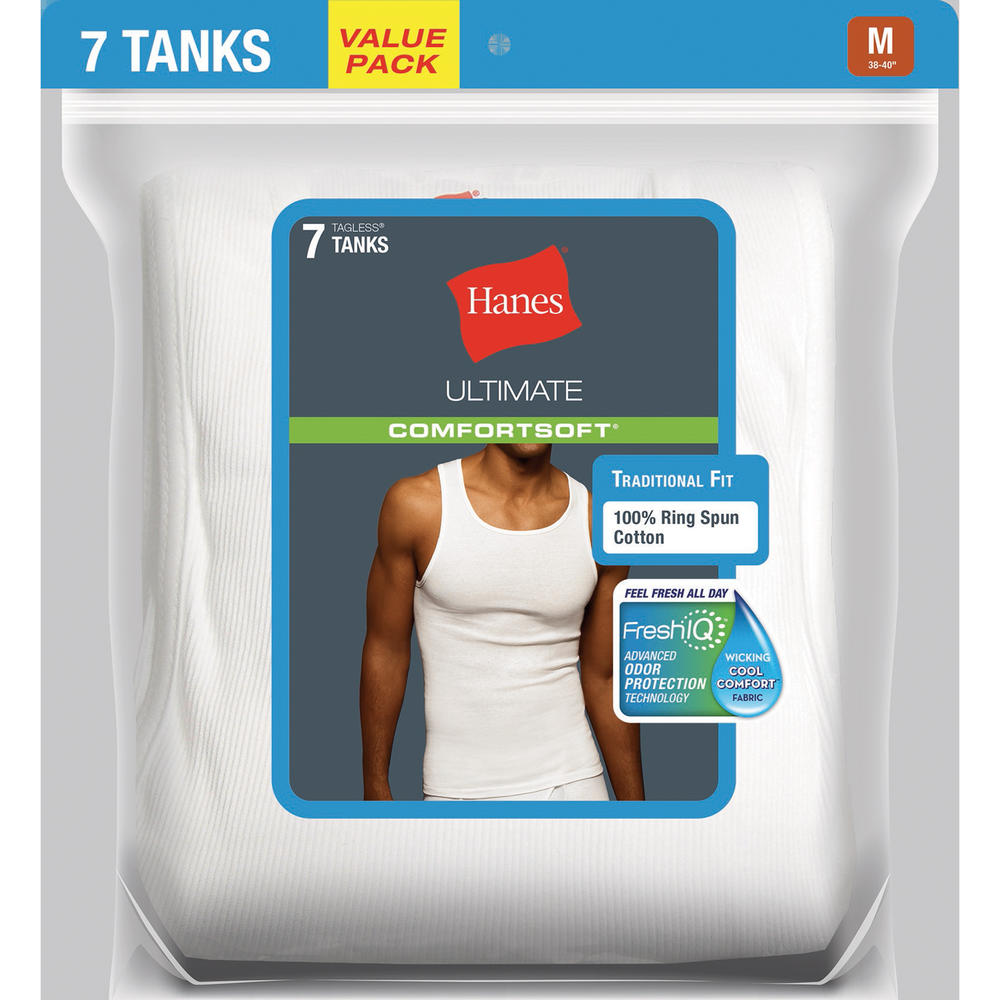 Hanes 7-Pack Men's Ultimate ComfortSoft Tank Top T-Shirts