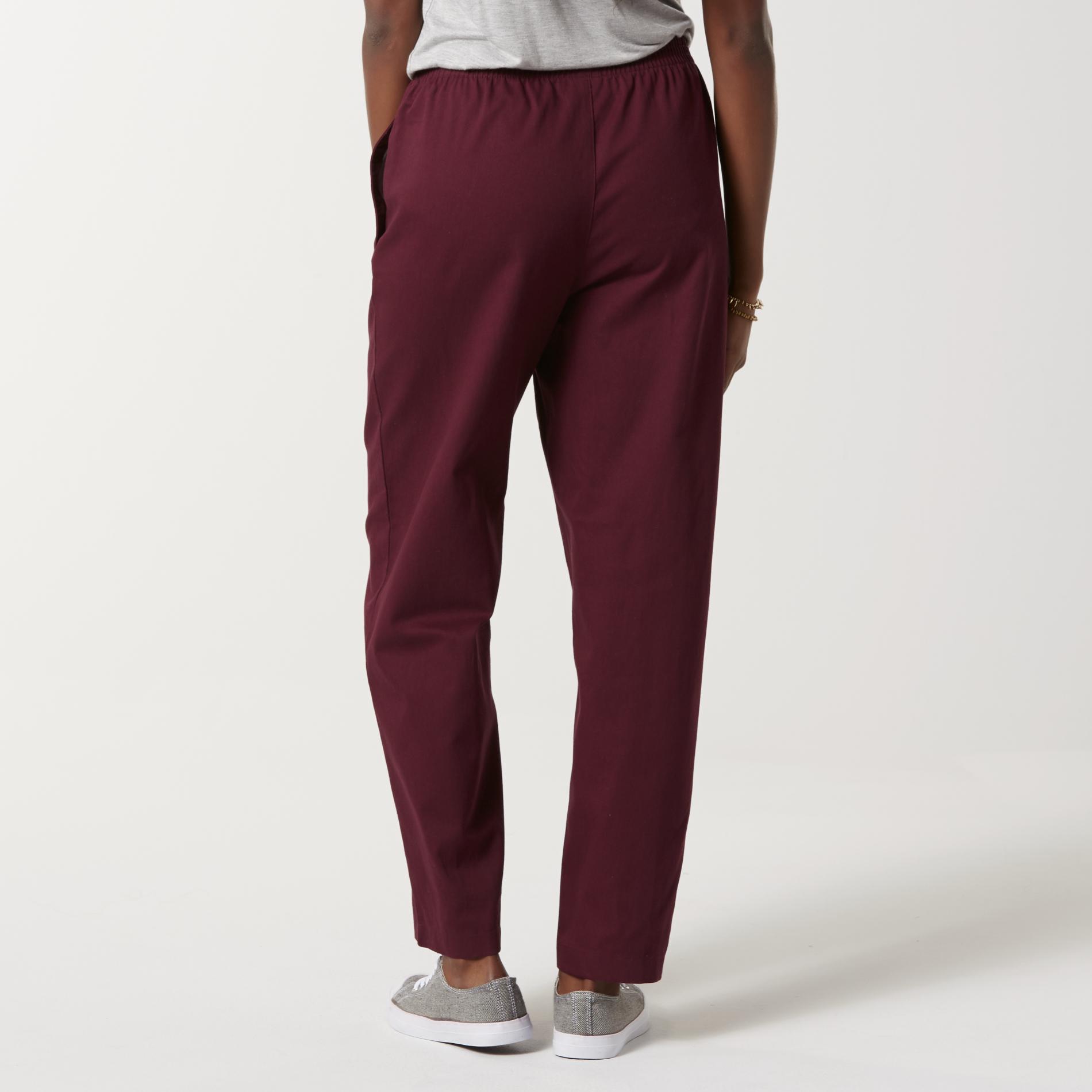 Basic editions elastic waist pants clearance