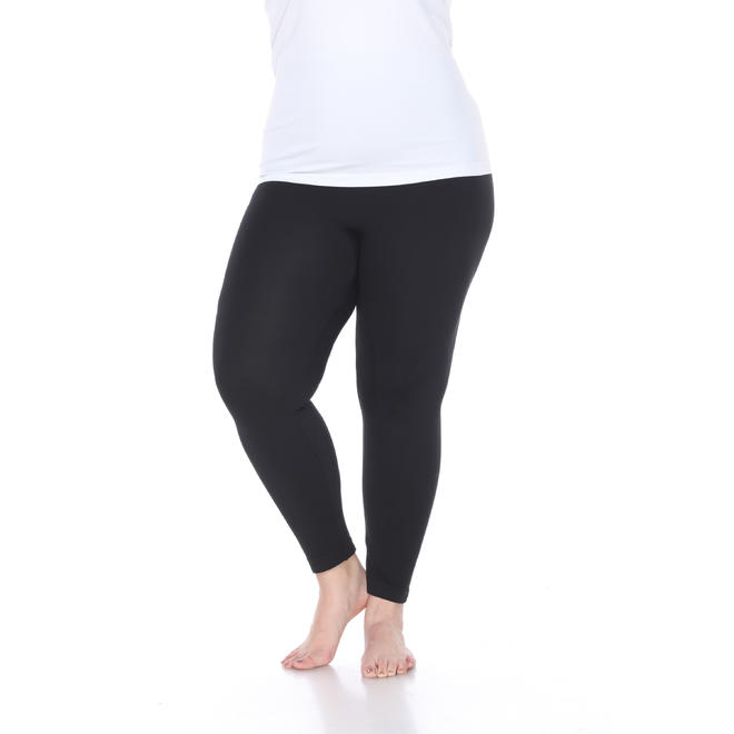White Mark Women's Plus Size Super-Stretch Solid Leggings
