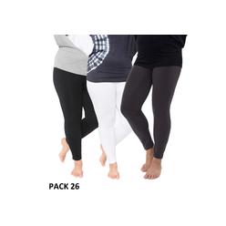 White Mark Plus Size Leggings - Pack of 3
