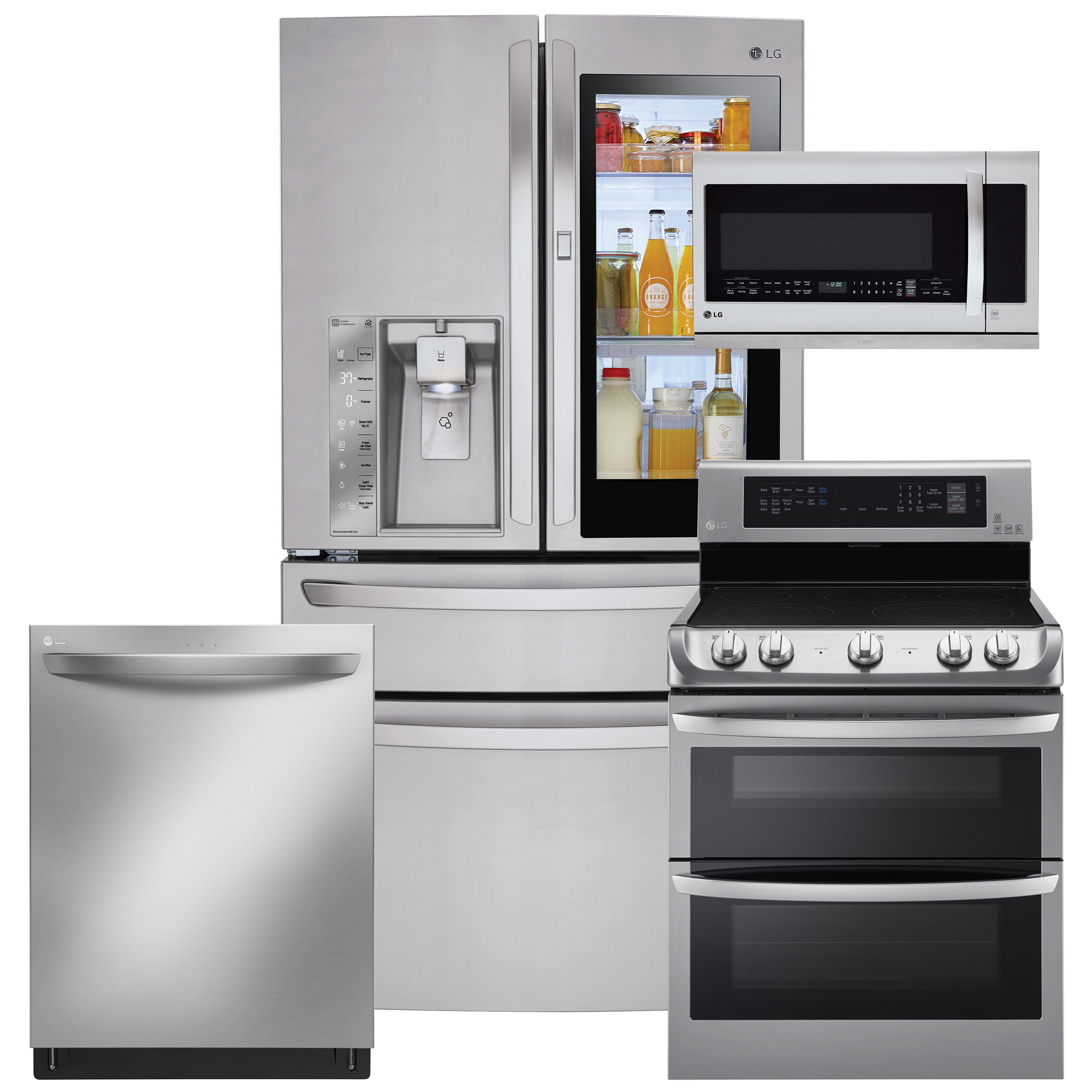 Lg Lg 4 Piece Fully Featured Kitchen Suite W Counter Depth