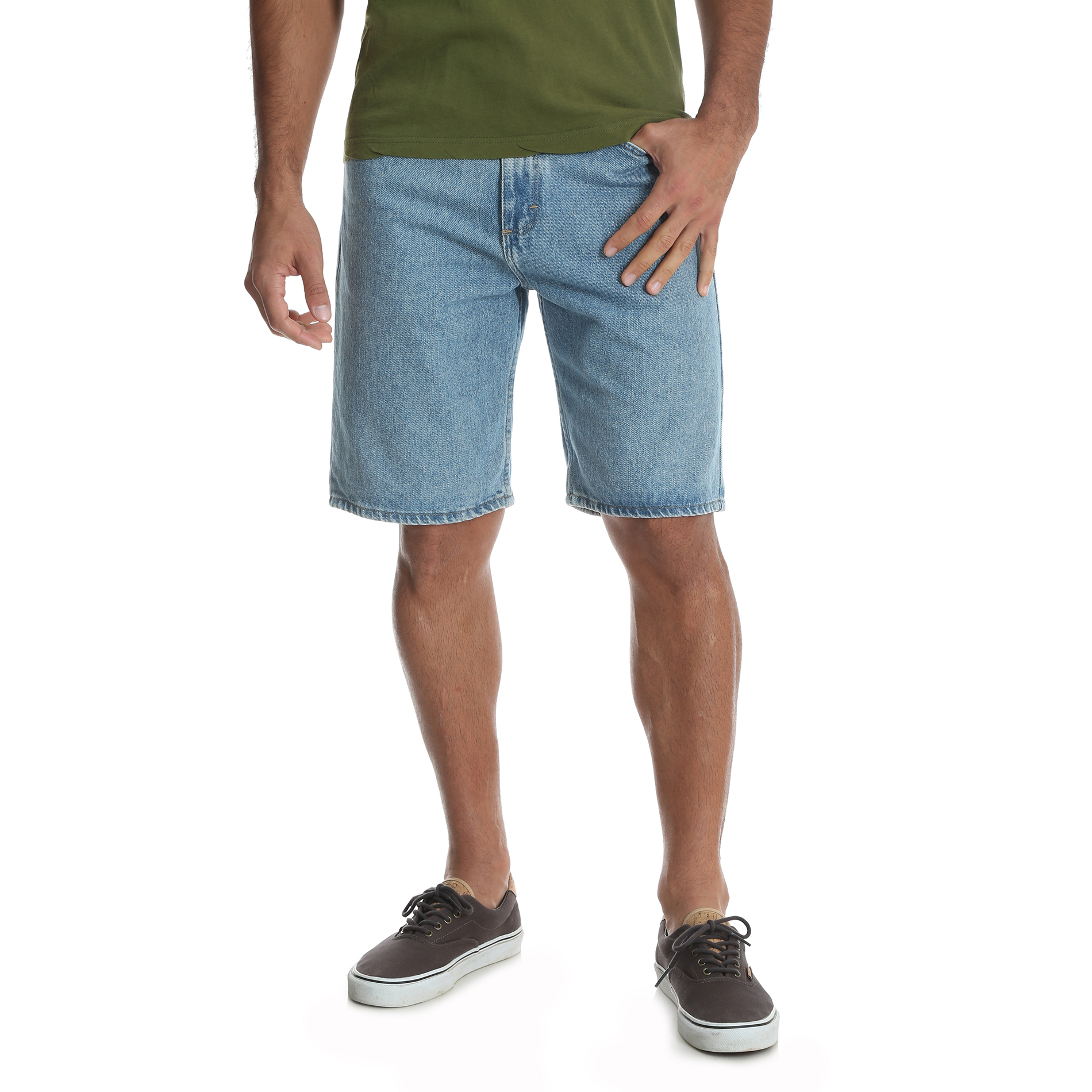 Wrangler Black Denim Shorts, Shorts, Men's, W34 cotton black type Vintage Second Hand