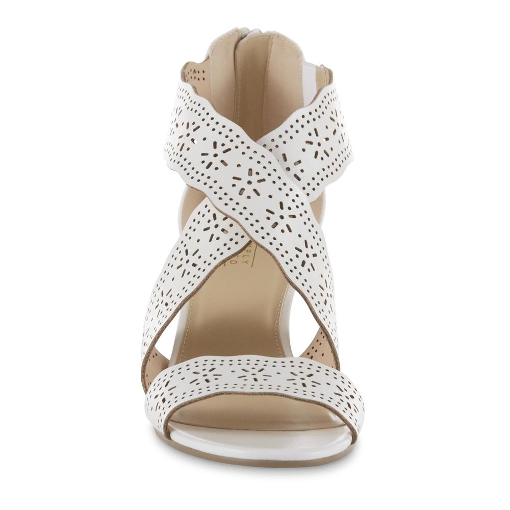 Simply Styled Women's Rory Wedge Sandal - White