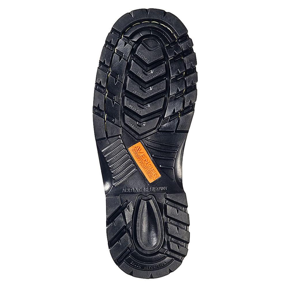 Avenger Safety Footwear Men's Steel Toe Internal Metatarsal Guard Boot A7300 - Black